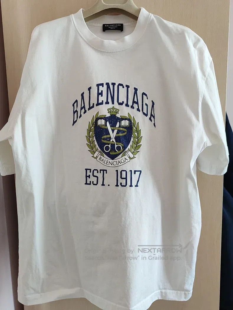 Balenciaga Balenciaga Round neck printed short sleeve T-shirt Size US S / EU 44-46 / 1 - 1 Thumbnail
