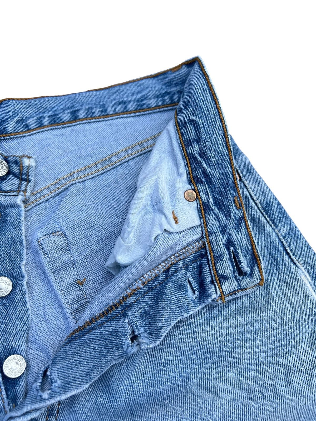 Levi's Vintage 1997 Levi’s 501 Usa Distressed Fade Blue Denim Jeans Size US 29 - 6 Thumbnail