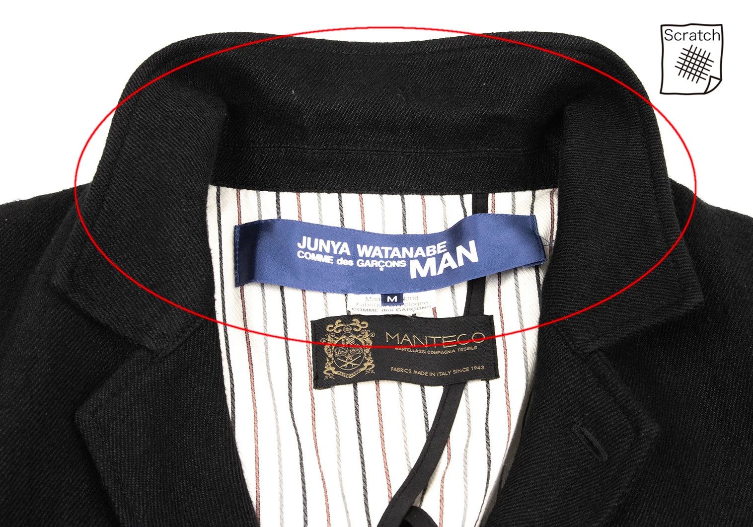 Junya Watanabe Wool-Linen Chester Coat with Elbow Patches in Black, Size M Size US M / EU 48-50 / 2 - 4 Thumbnail