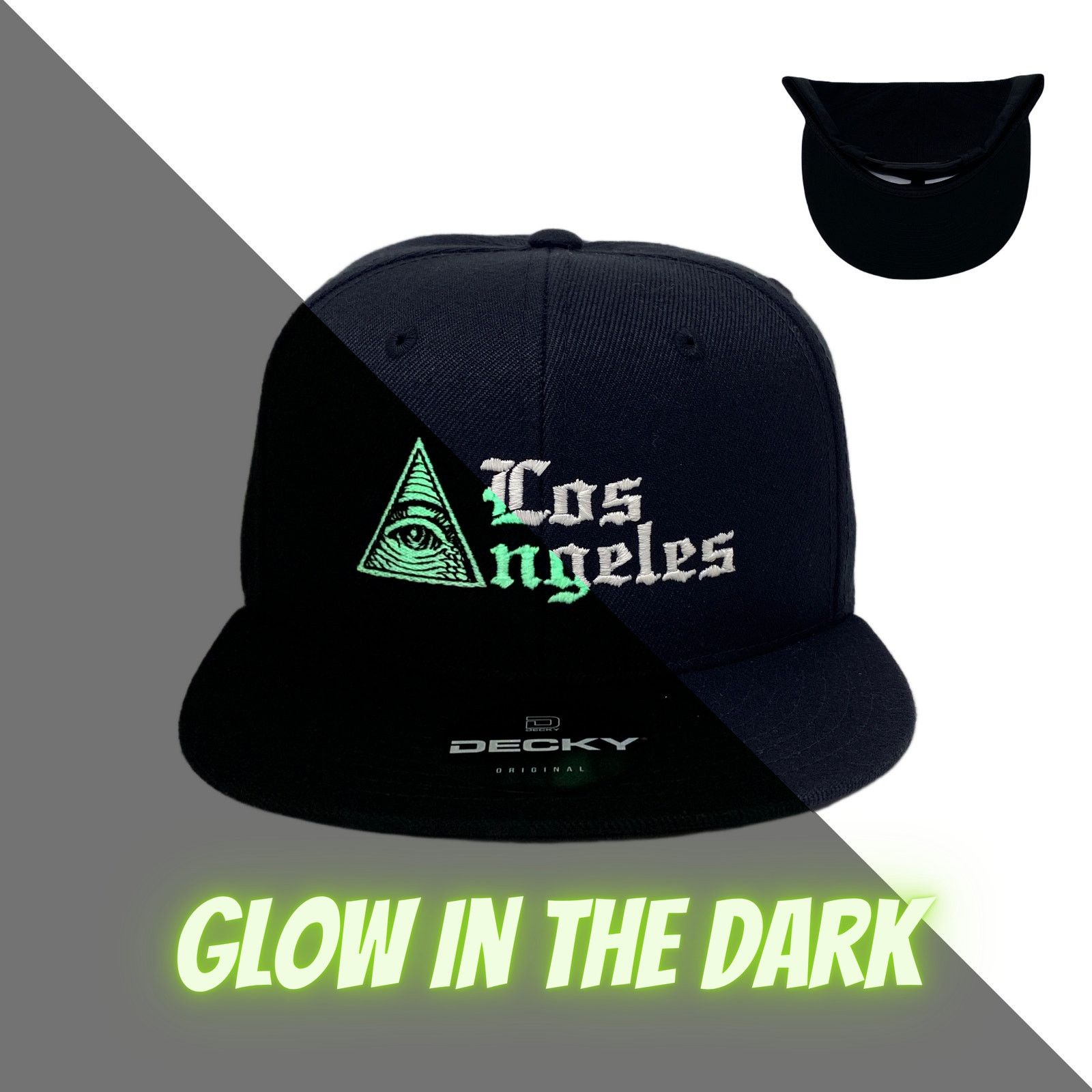 Other Los Angeles Illuminati Snapback Hat All BLK GLOW In The Dark Size ONE SIZE - 1 Thumbnail