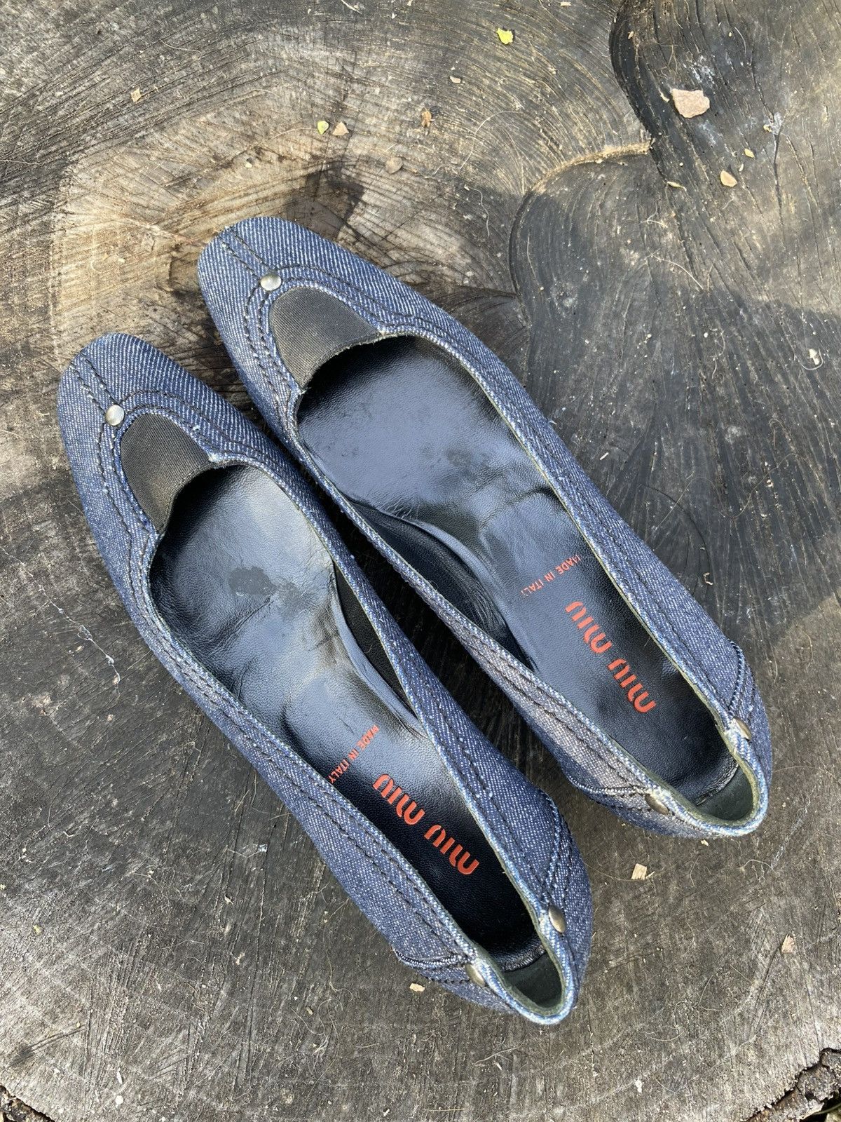 Miu Miu Vintage Miu Miu Denim Low Heel Shoe Size US 5 / IT 35 - 11 Thumbnail
