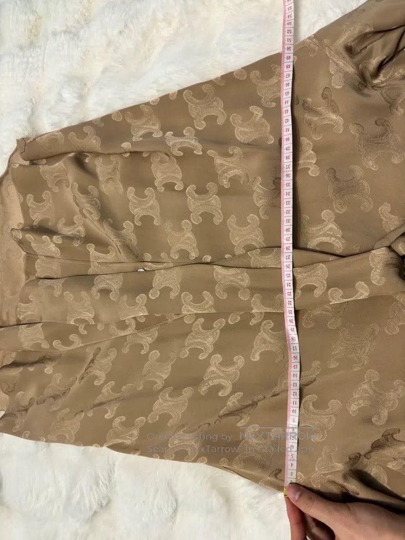 Celine CELINE Printed Silk Ribbon Women's Shirt Size XL / US 12-14 / IT 48-50 - 7 Thumbnail