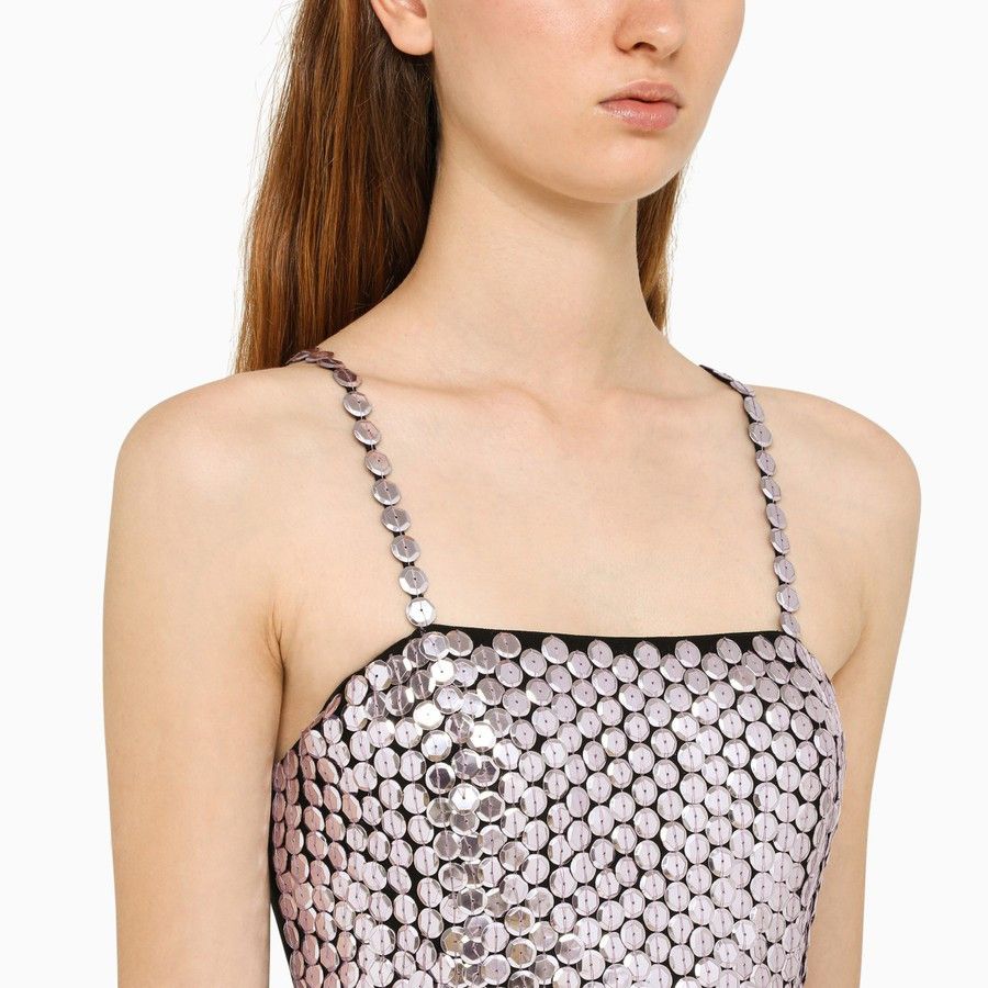 The Attico o1d2blof1024 Midi Dress With Rhinestones in Purple Size XS / US 0-2 / IT 36-38 - 4 Thumbnail