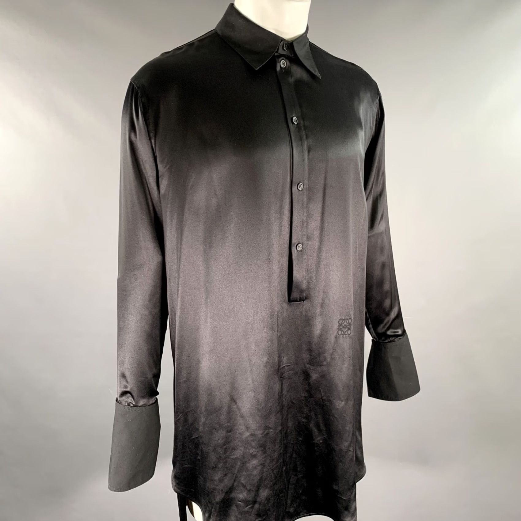Loewe LOEWE Black Silk Tunic Long Sleeve Shirt S Mens Size US S / EU 44-46 / 1 - 2 Thumbnail