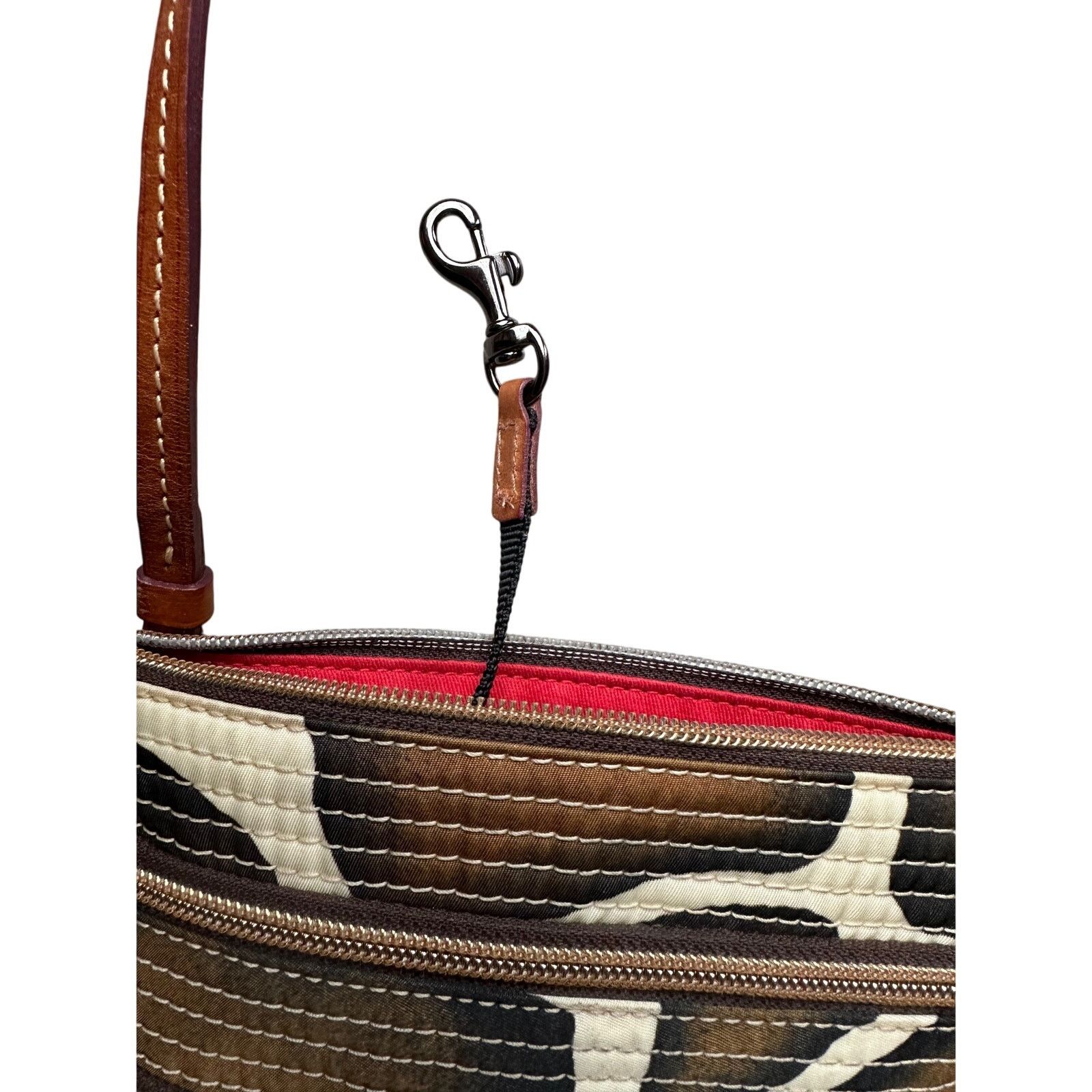 Dooney & Bourke Dooney & Bourke Giraffe Print Triple Zip Nylon Crossbody Bag Size ONE SIZE - 10 Thumbnail