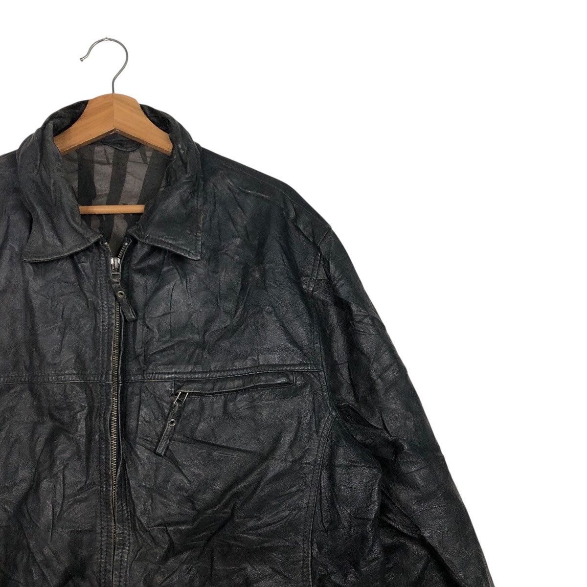 Japanese Brand 📌Vintage Leather Biker Jacket Angelo Litrico Issey Miyake Size US M / EU 48-50 / 2 - 7 Thumbnail
