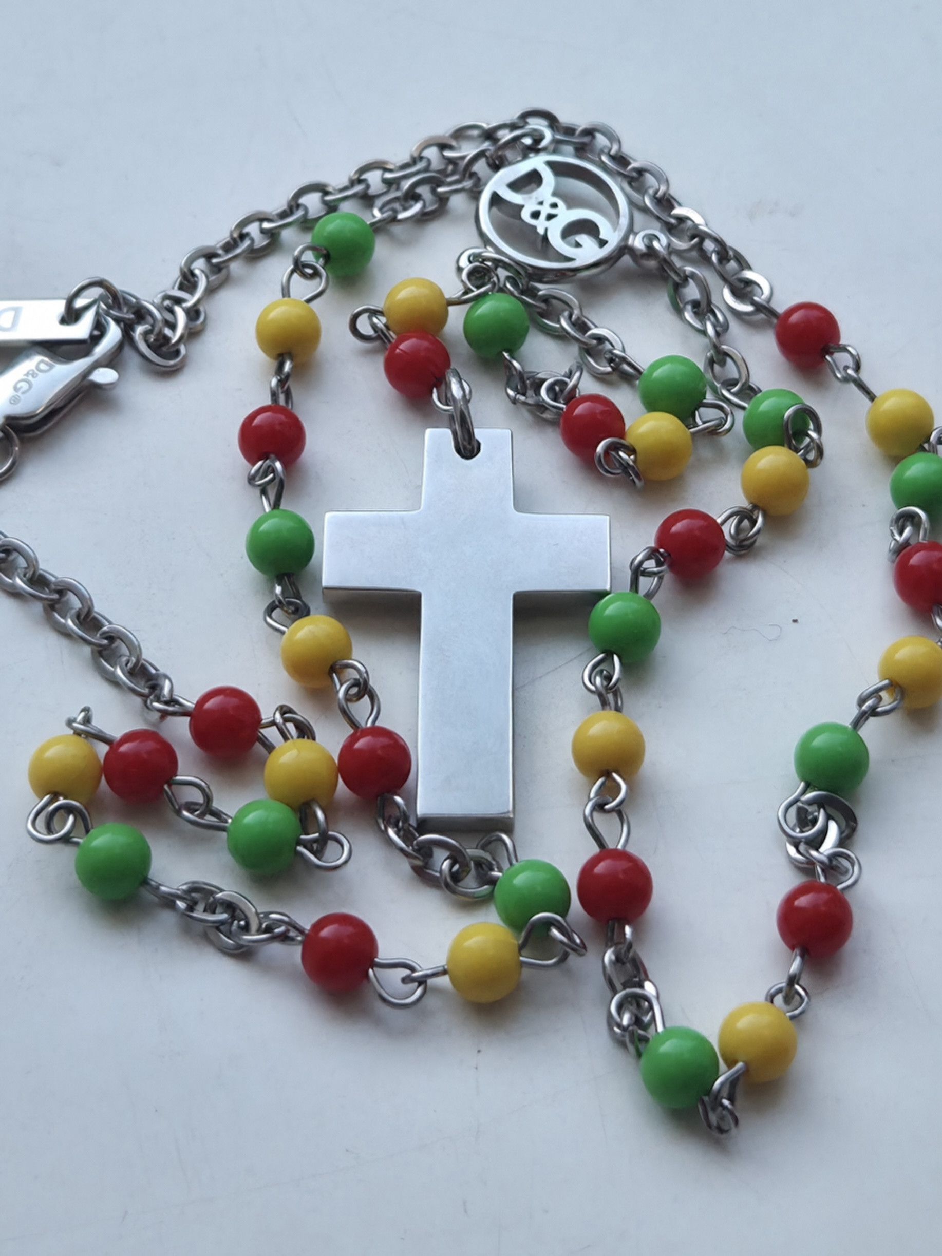 Dolce & Gabbana Dolce & Gabbana Rasta rosary cross necklace Size ONE SIZE - 1 Thumbnail