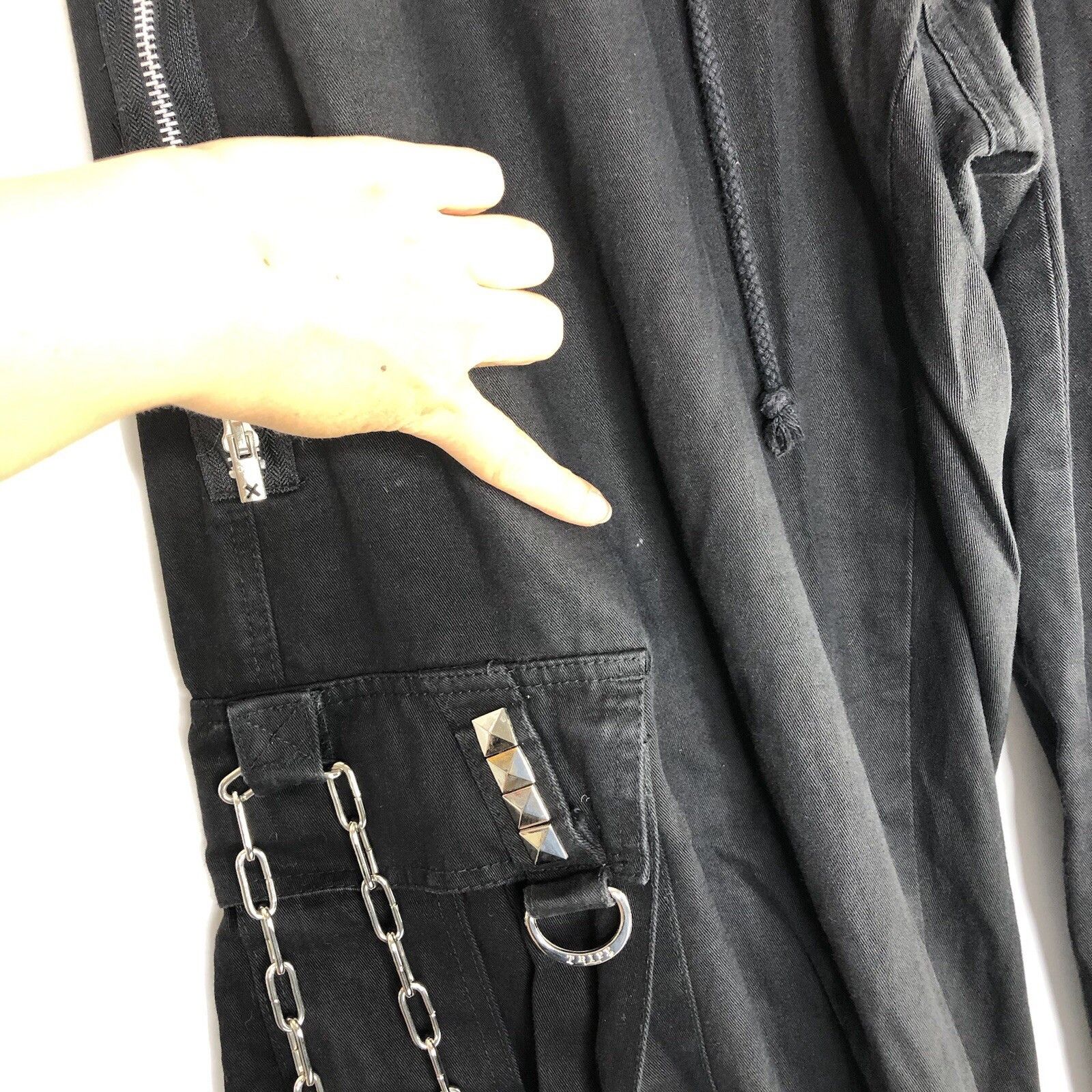 Tripp NYC Tripp NYC Y2K Baggy Bondage Black Pants L Goth Skate Grunge Size US 36 / EU 52 - 5 Thumbnail
