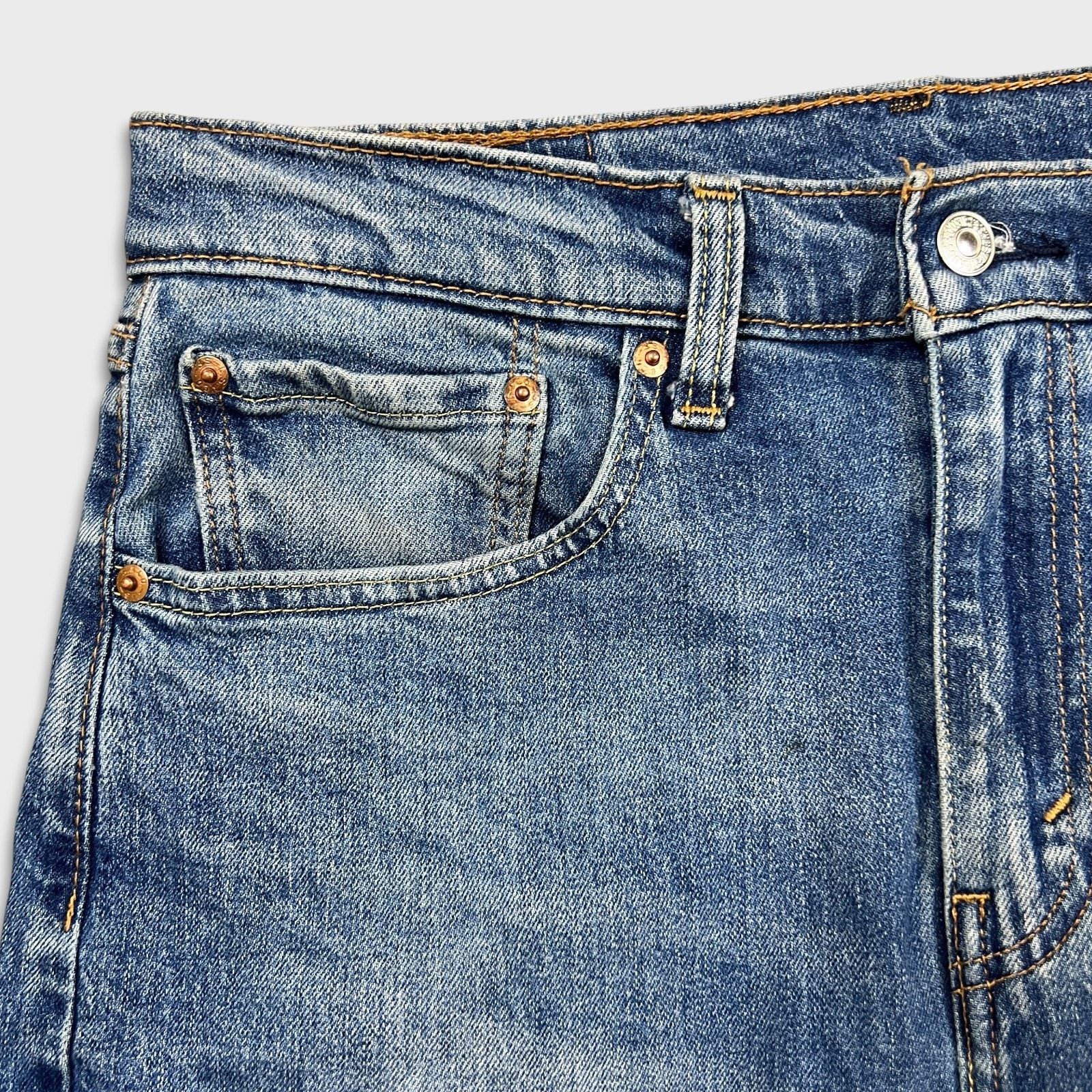 Levi's Levi's 505 Jeans Mens 32x32 Regular Fit Straight Leg Denim Size US 32 / EU 48 - 3 Thumbnail