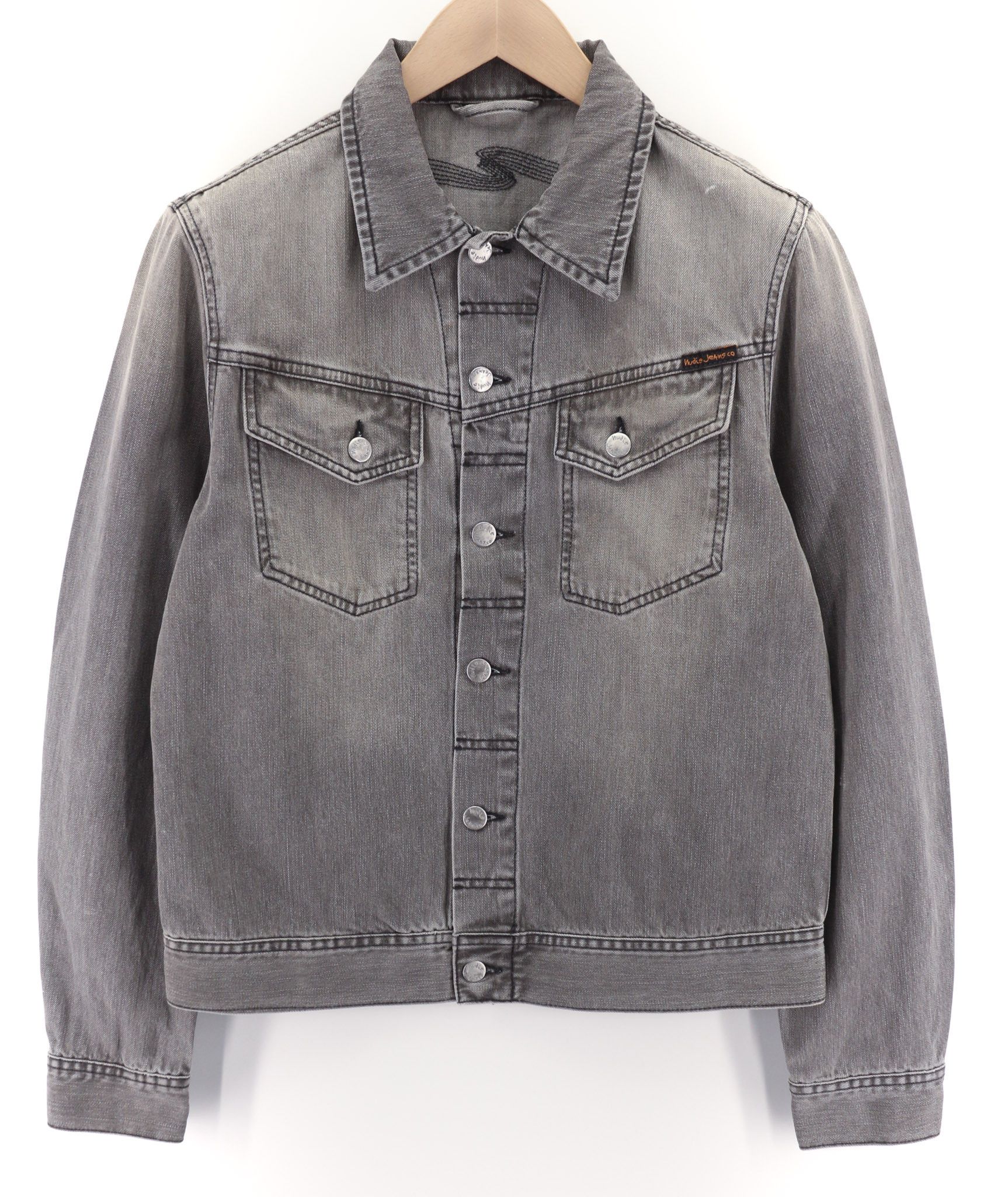 Nudie Jeans CONNY ORG. FOG M Organic Cotton Grey Denim Jacket 80342 Size US M / EU 48-50 / 2 - 1 Thumbnail