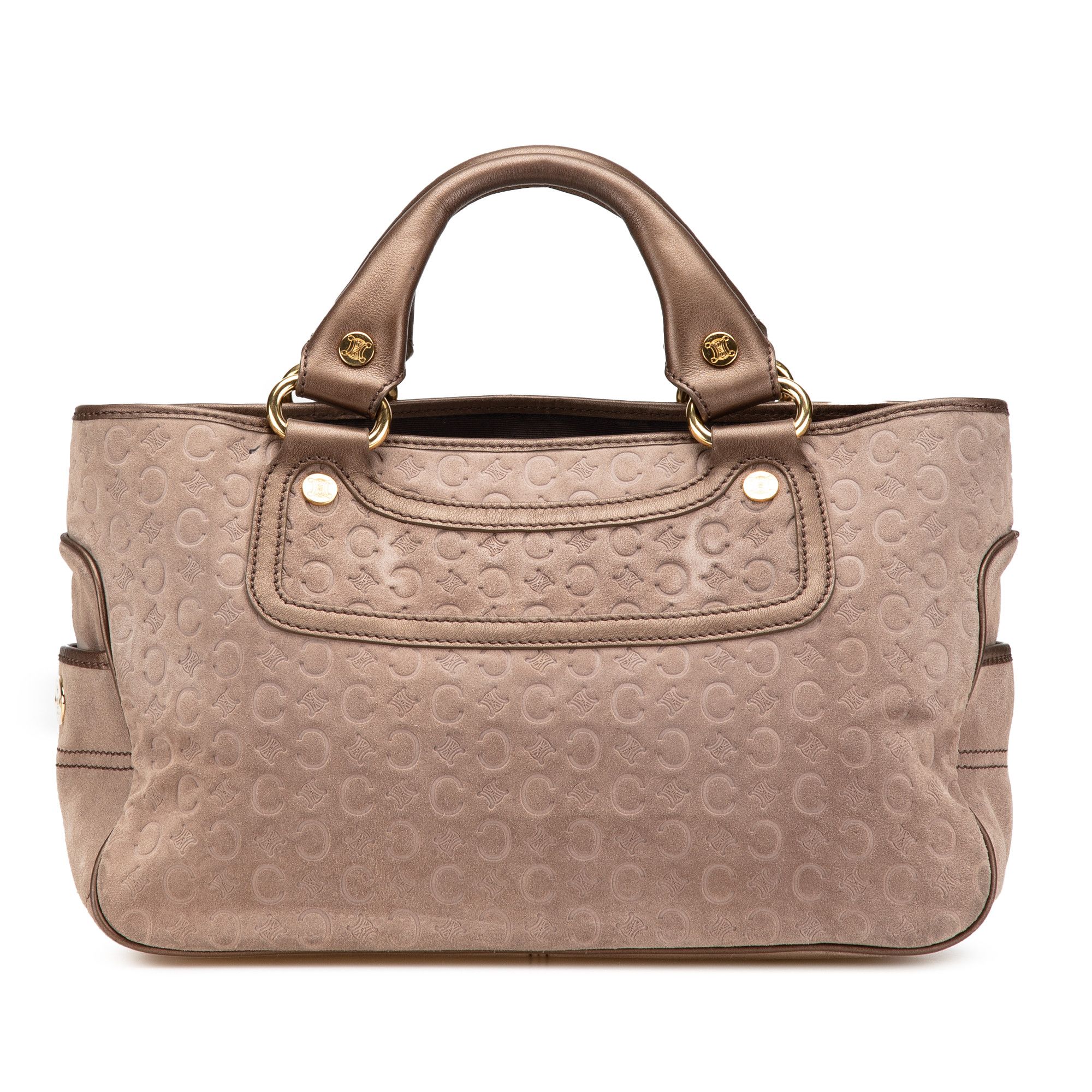 Celine C Macadam Suede Boogie Handbag