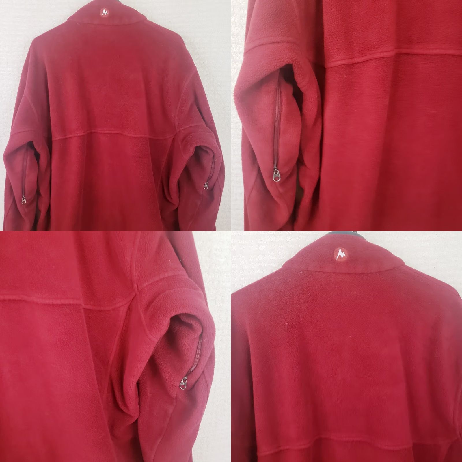Marmot Marmot Jacket Mens XL Red Fleece Full Zip Outdoor Underarm Zips Pockets Regulate Bomber Style Classic Outdoor Hiking Mens XL Red Marmot Logo Jacket Size US XL / EU 56 / 4 - 8 Thumbnail