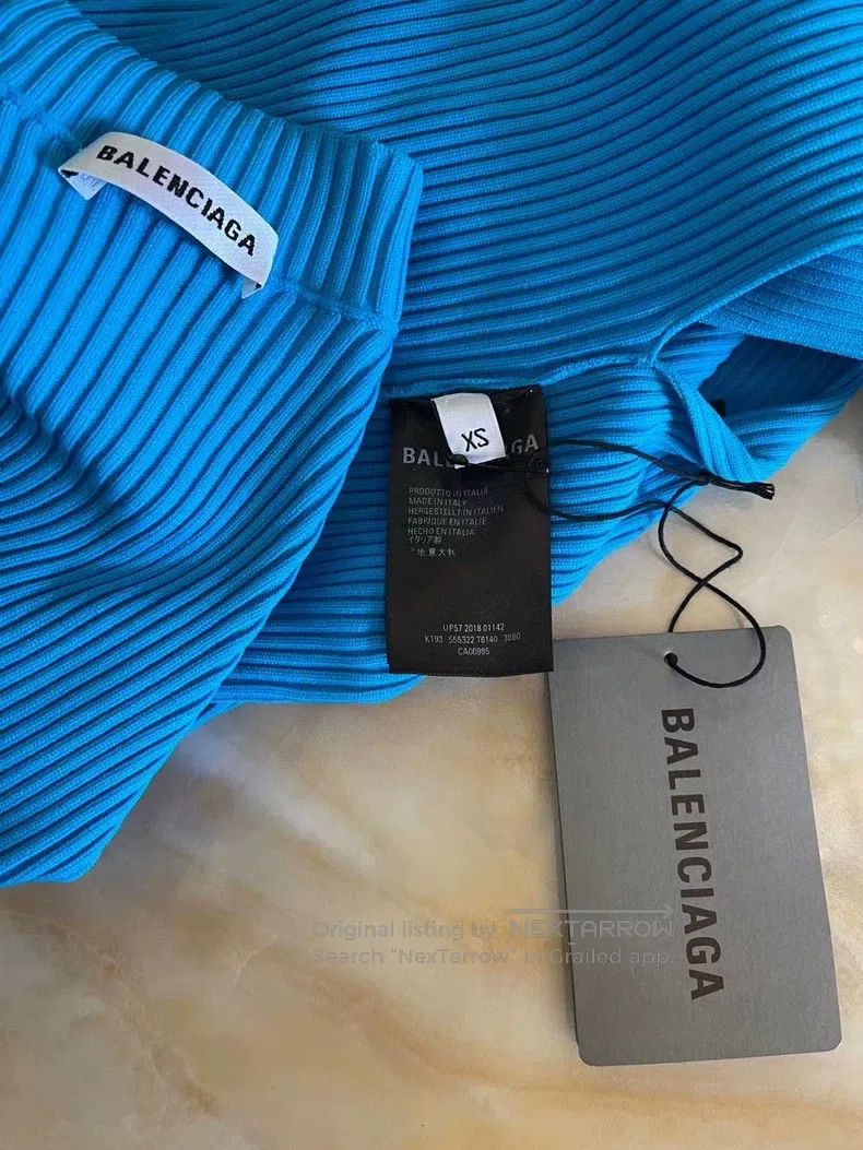 Balenciaga Balenciaga Blue Letter Logo Dress Size XS / US 0-2 / IT 36-38 - 8 Thumbnail