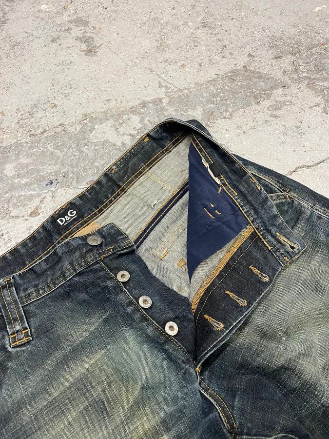 Dolce & Gabbana 2000s Dolce & Gabbana Navy Faded Denim Jeans Size US 33 - 10 Thumbnail