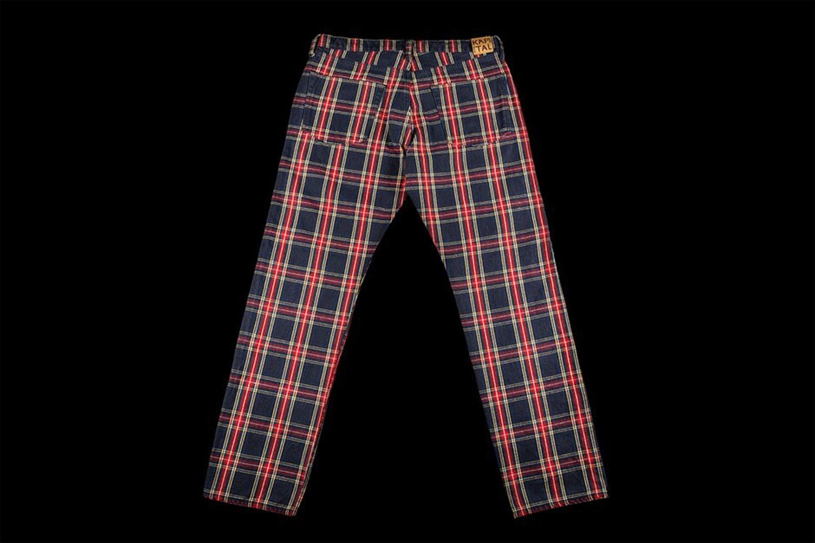 Kapital Kapital Plaid Studded Jewel Cisco Tartan Plaid Pant Navy 36 Size US 36 / EU 52 - 3 Thumbnail