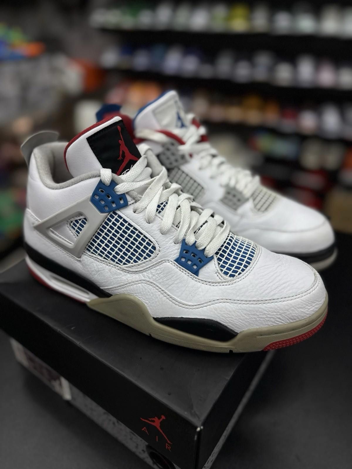 Jordan Brand Size 11 Jordan 4 Retro SE Mid What The 4 White Leather Grey Size US 11 / EU 44 - 3 Thumbnail