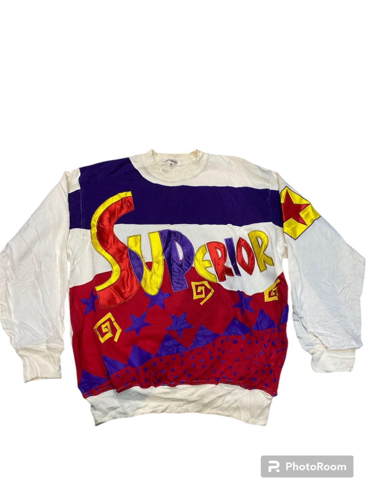 Japanese Brand Vintage sweatshirt multi colour japan 🇯🇵 Size US XL / EU 56 / 4 - 1 Thumbnail