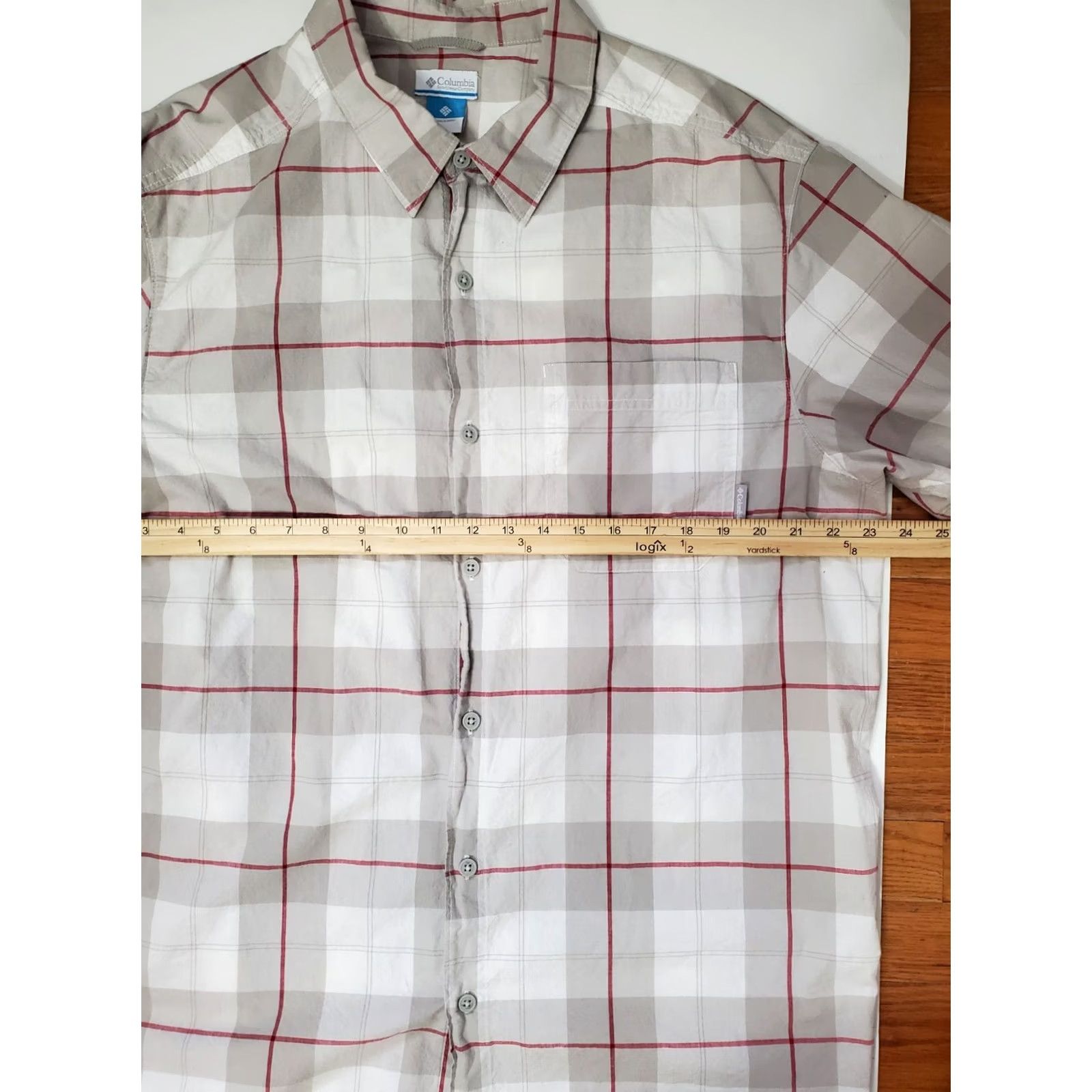 Vintage Columbia Shirt Men's XL Plaid Button-Up Short Sleeve Cotton Pocketed Outdoor Casual Button-Front Size US XL / EU 56 / 4 - 2 Thumbnail