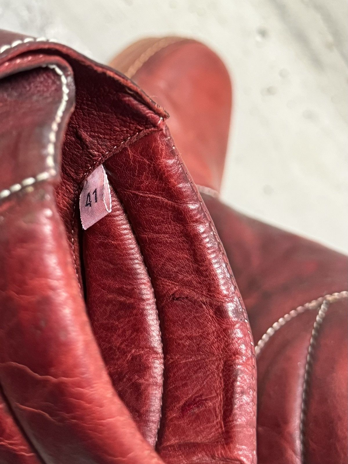 A1923 A Diciannoveventitre Burnt Red Leather Boots Size US 8.5 / EU 41-42 - 5 Thumbnail