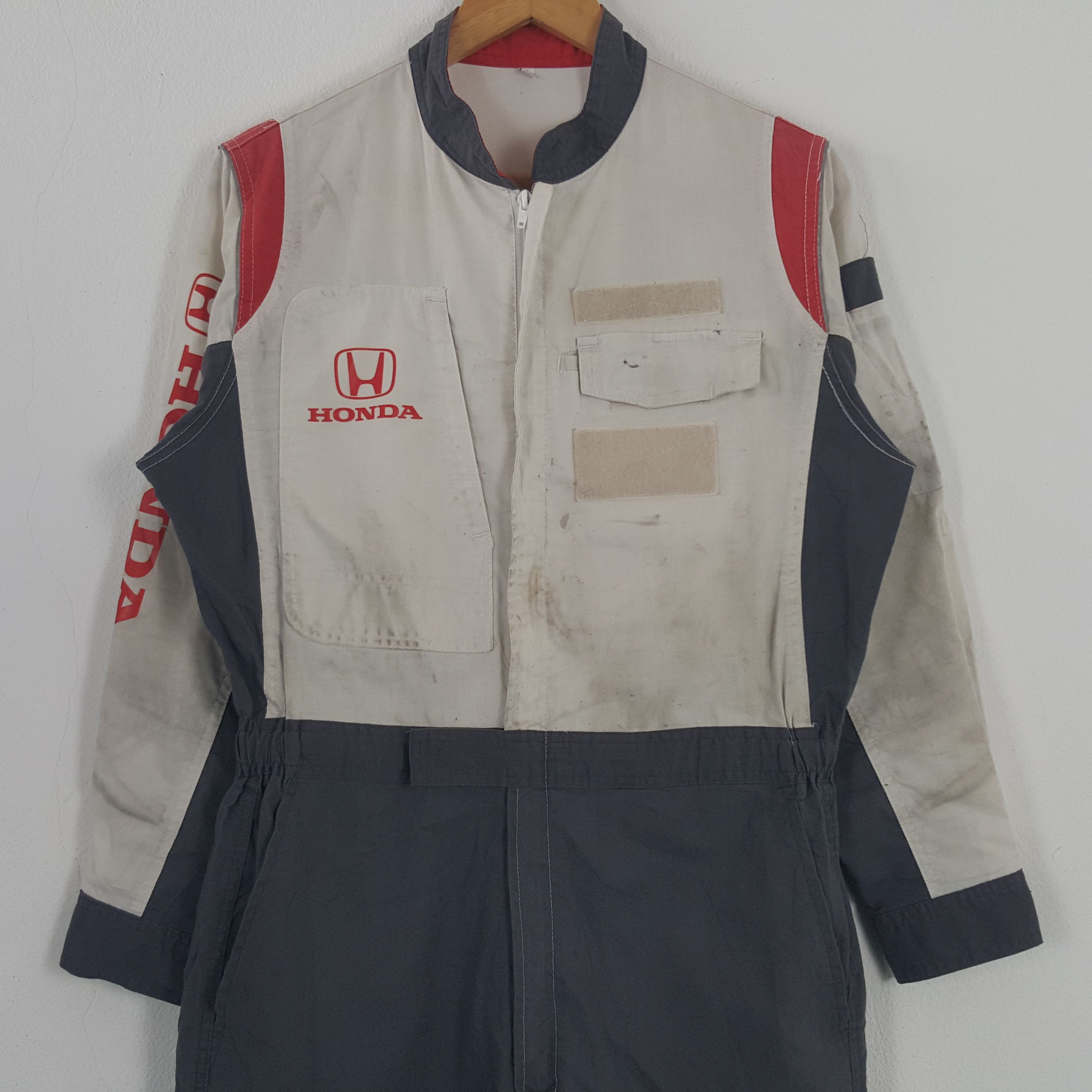 Honda × Vintage Vintage Honda Japanese Racing Team Workwear Coverall Jacket Size US M / EU 48-50 / 2 - 2 Thumbnail