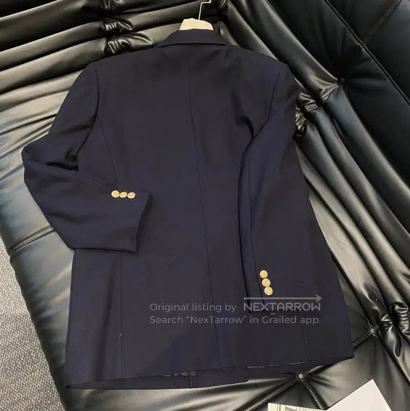 Burberry Burberry Women's Navy Wool Jacket for Spring and Autumn. Size M / US 6-8 / IT 42-44 - 2 Thumbnail