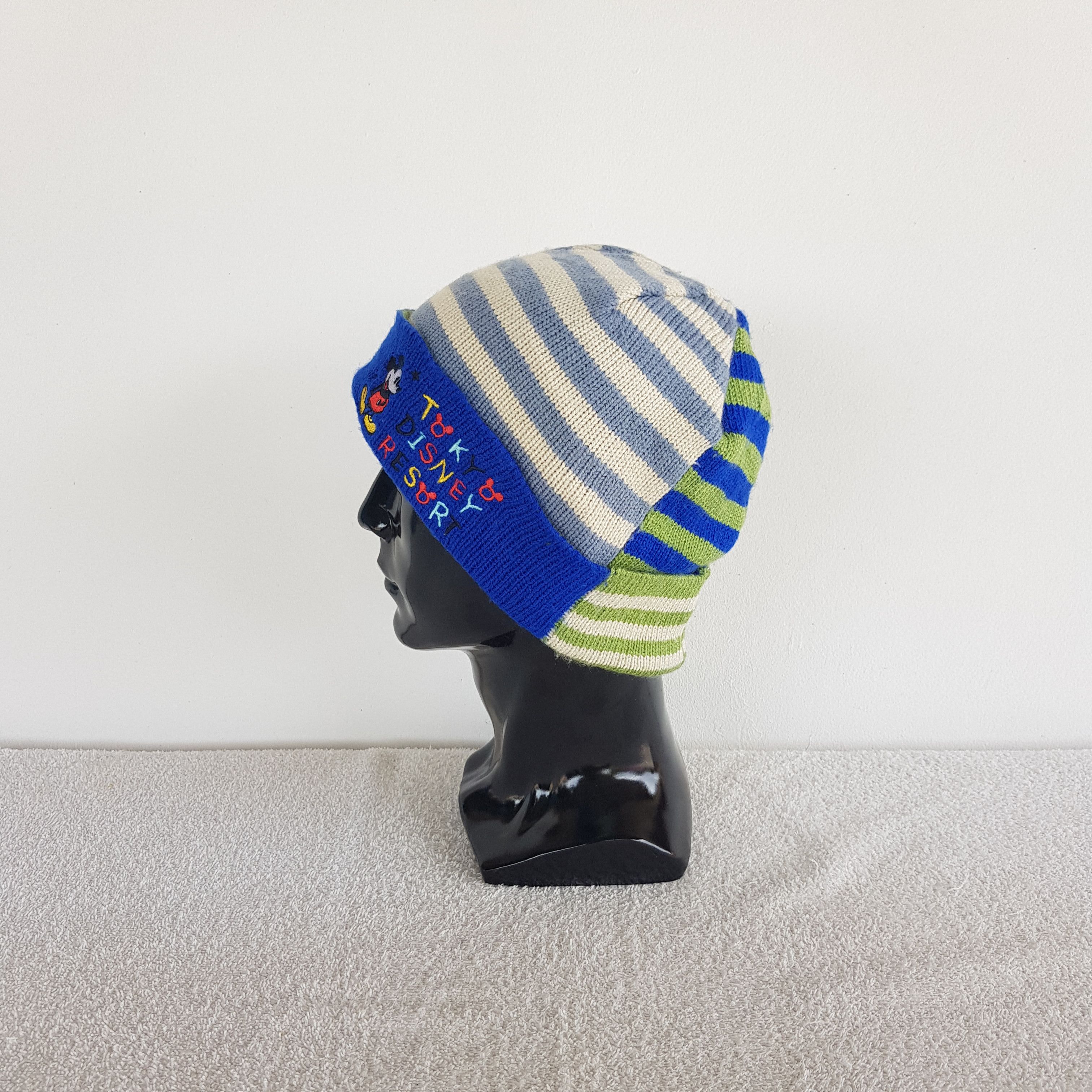 Aran Isles Knitwear Vintage Y2K Mickey Mouse Beanie Ribbed Cartoon Knit Caps Hat Size ONE SIZE - 4 Thumbnail