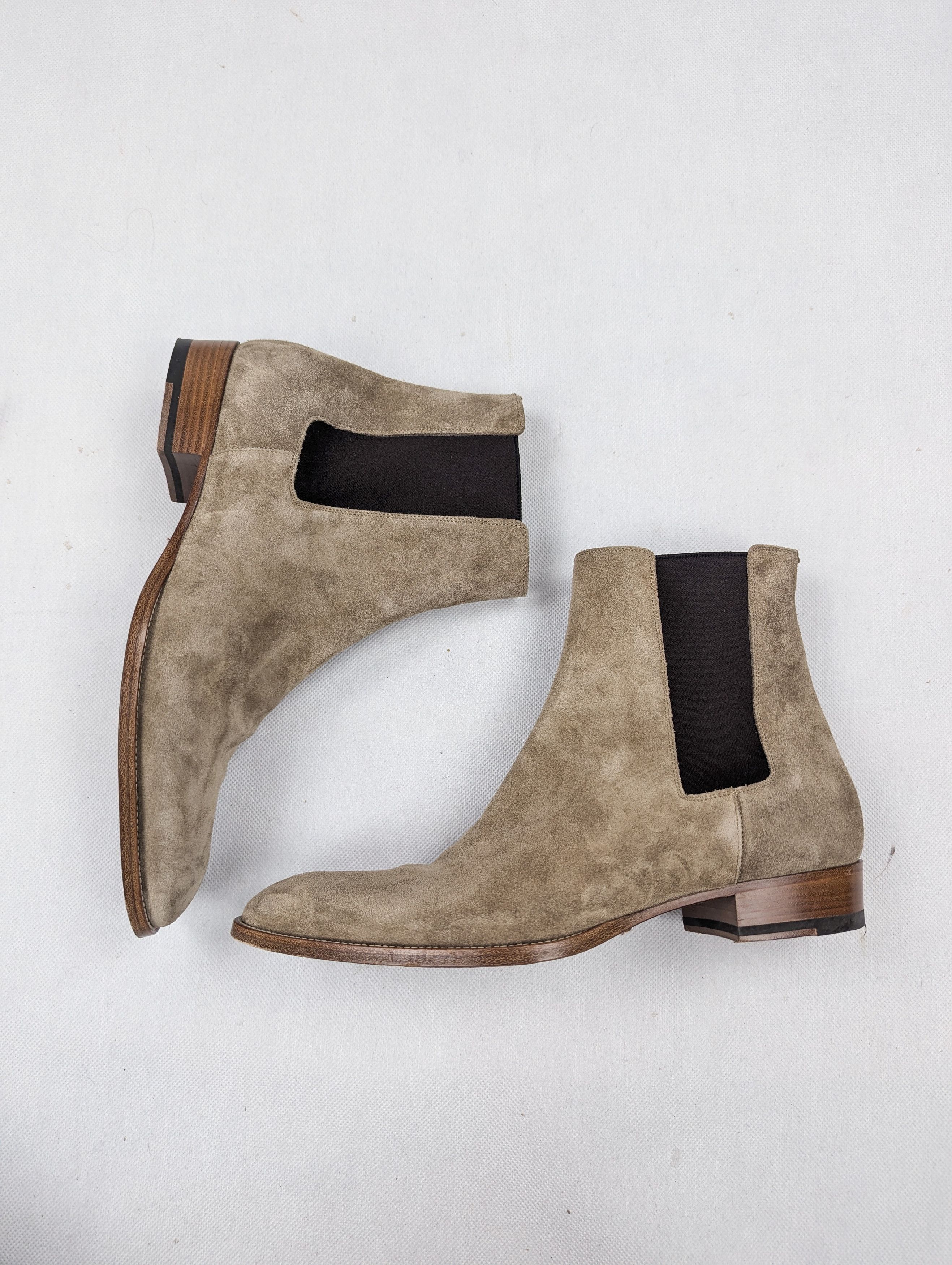 Yves Saint Laurent Saint Laurent wyatt suede beige chelsea boots 43,5 Size US 10.5 / EU 43-44 - 4 Thumbnail
