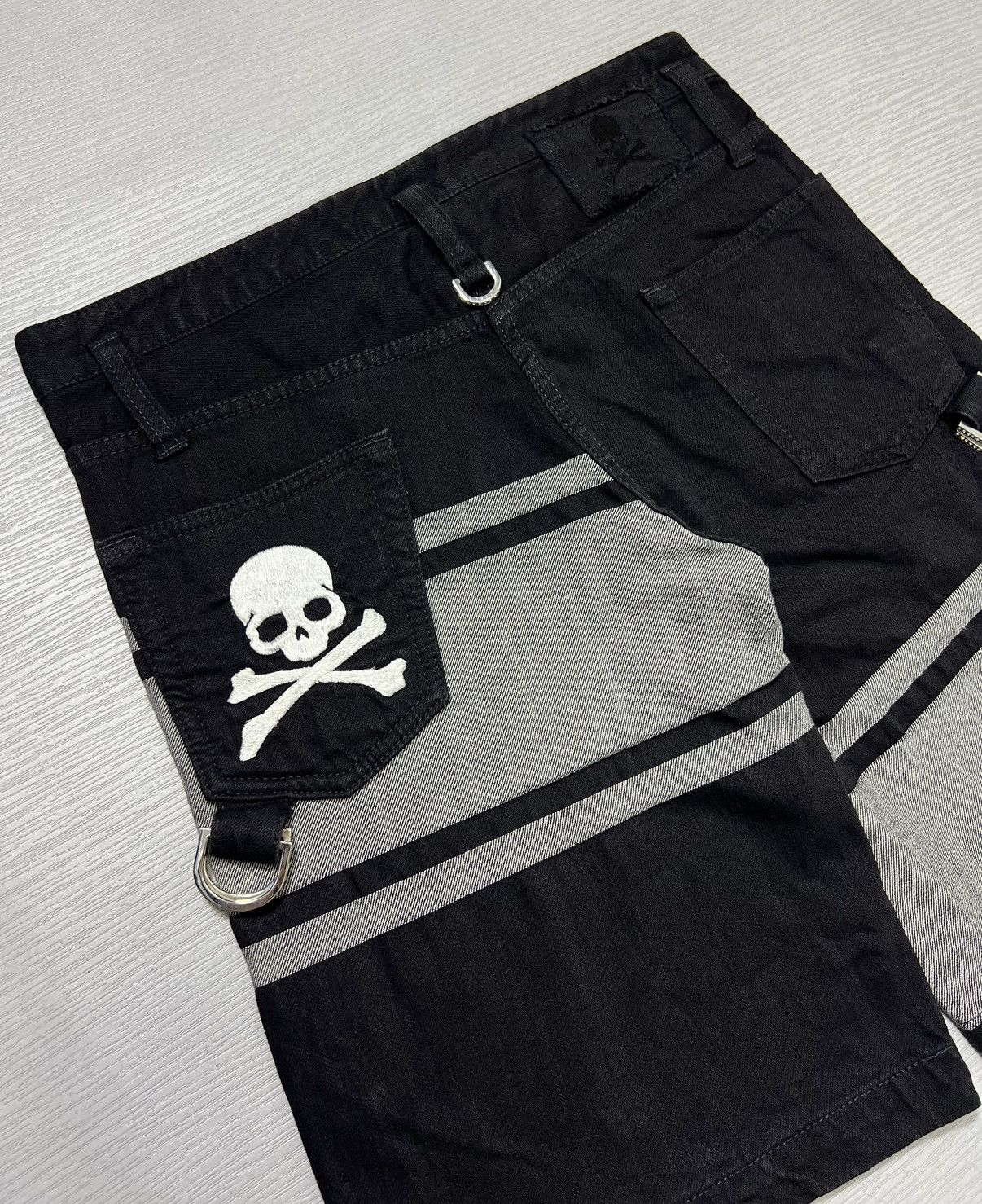 Mastermind Japan Mastermind Japan - Skull Logo Denim Shorts Size US 30 / EU 46 - 12 Thumbnail