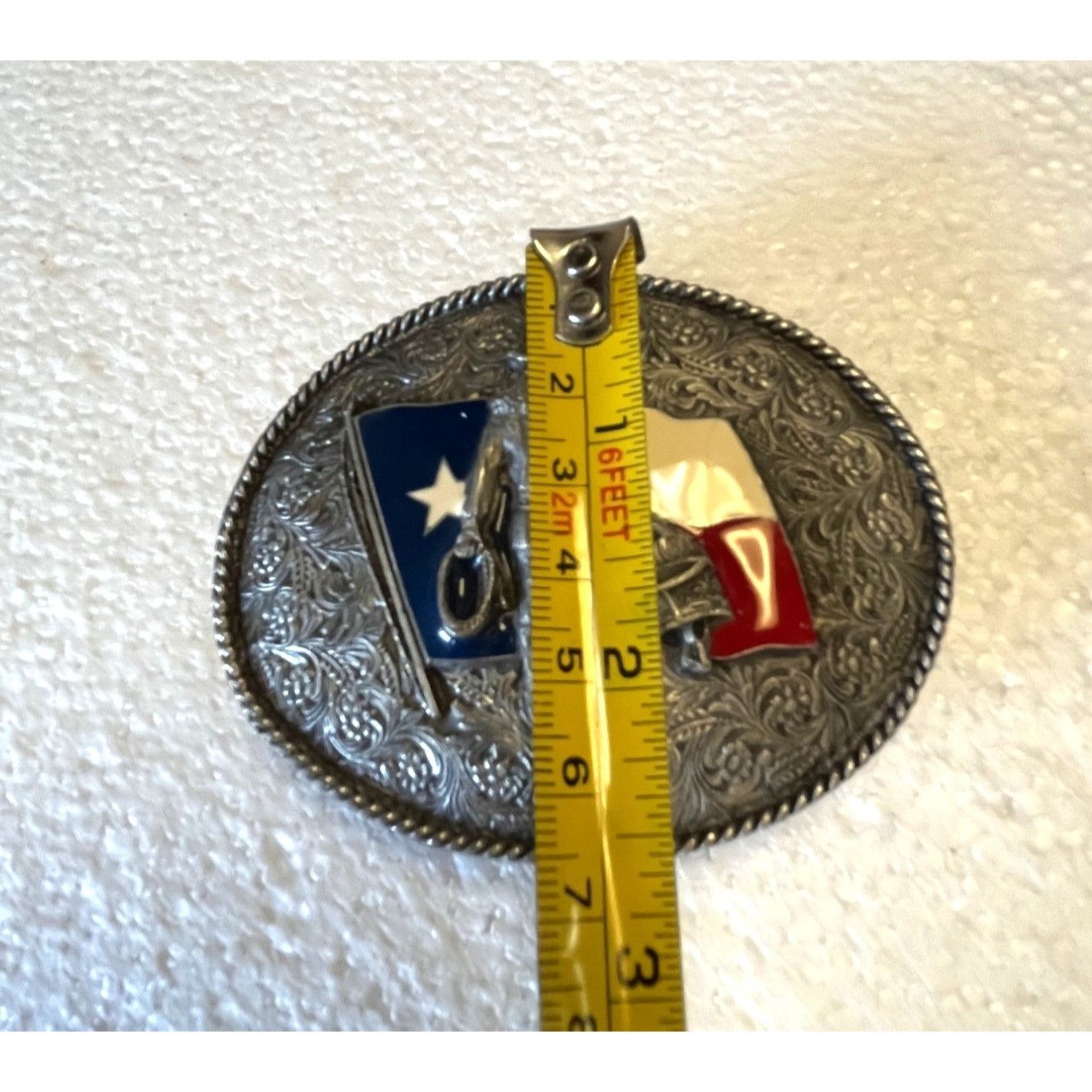 Other Texas Flag Cowboy Belt Buckle Oval Design Size ONE SIZE - 5 Thumbnail