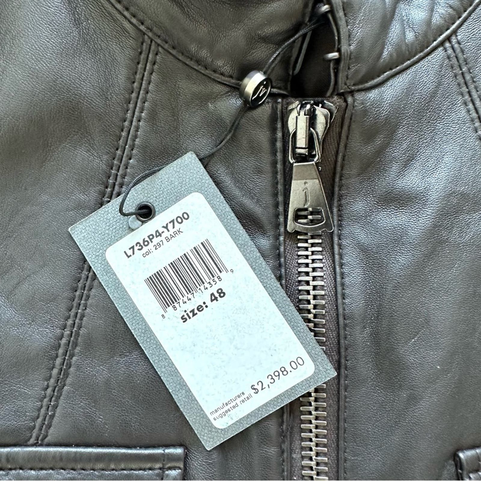 NWT! John Varvatos men’s leather jacket 48 EU or M 2600$!!
