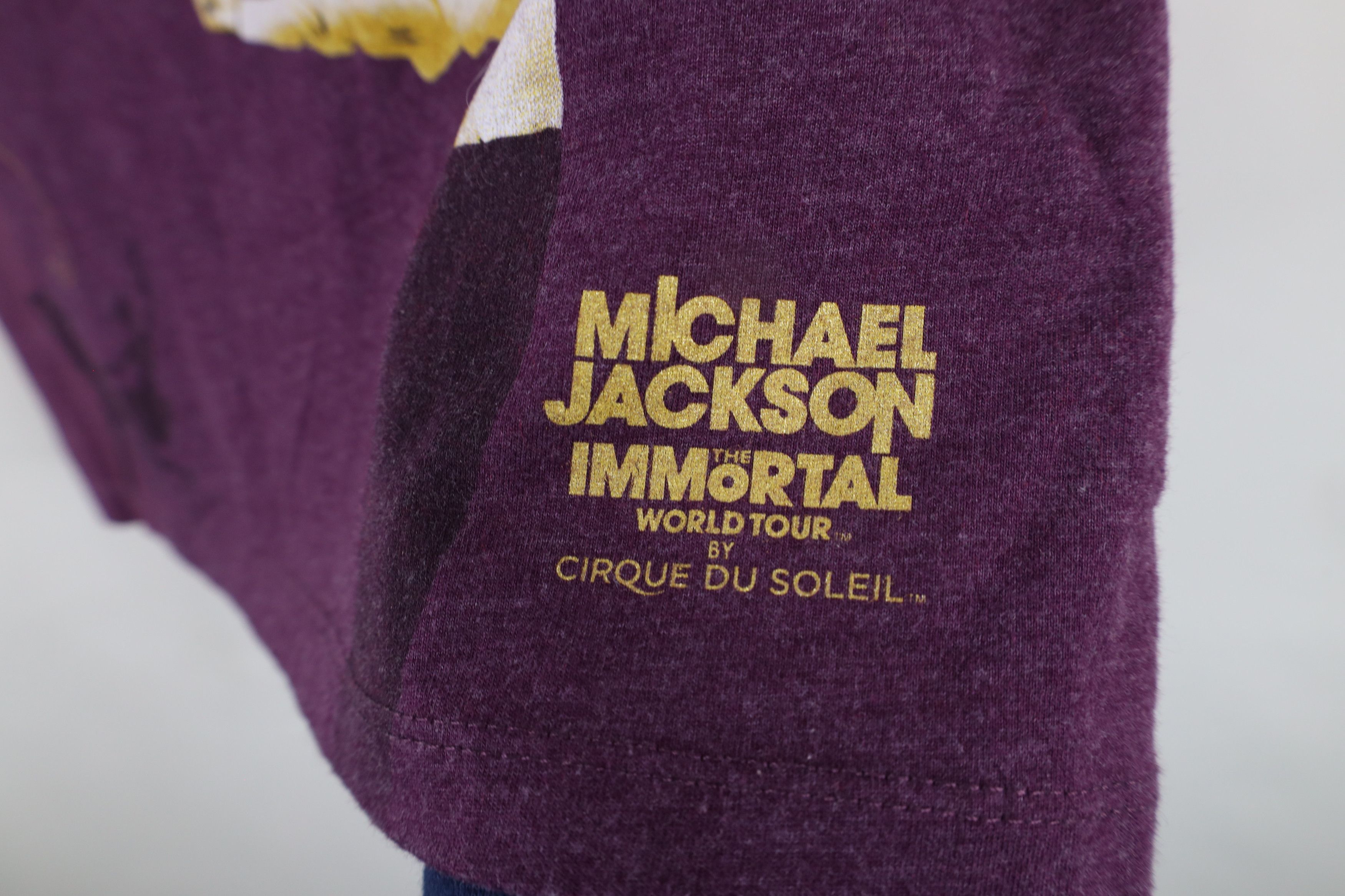 Vintage Cirque Du Soleil Michael Jackson Immortal V-Neck T-Shirt Size L / US 10 / IT 46 - 6 Thumbnail