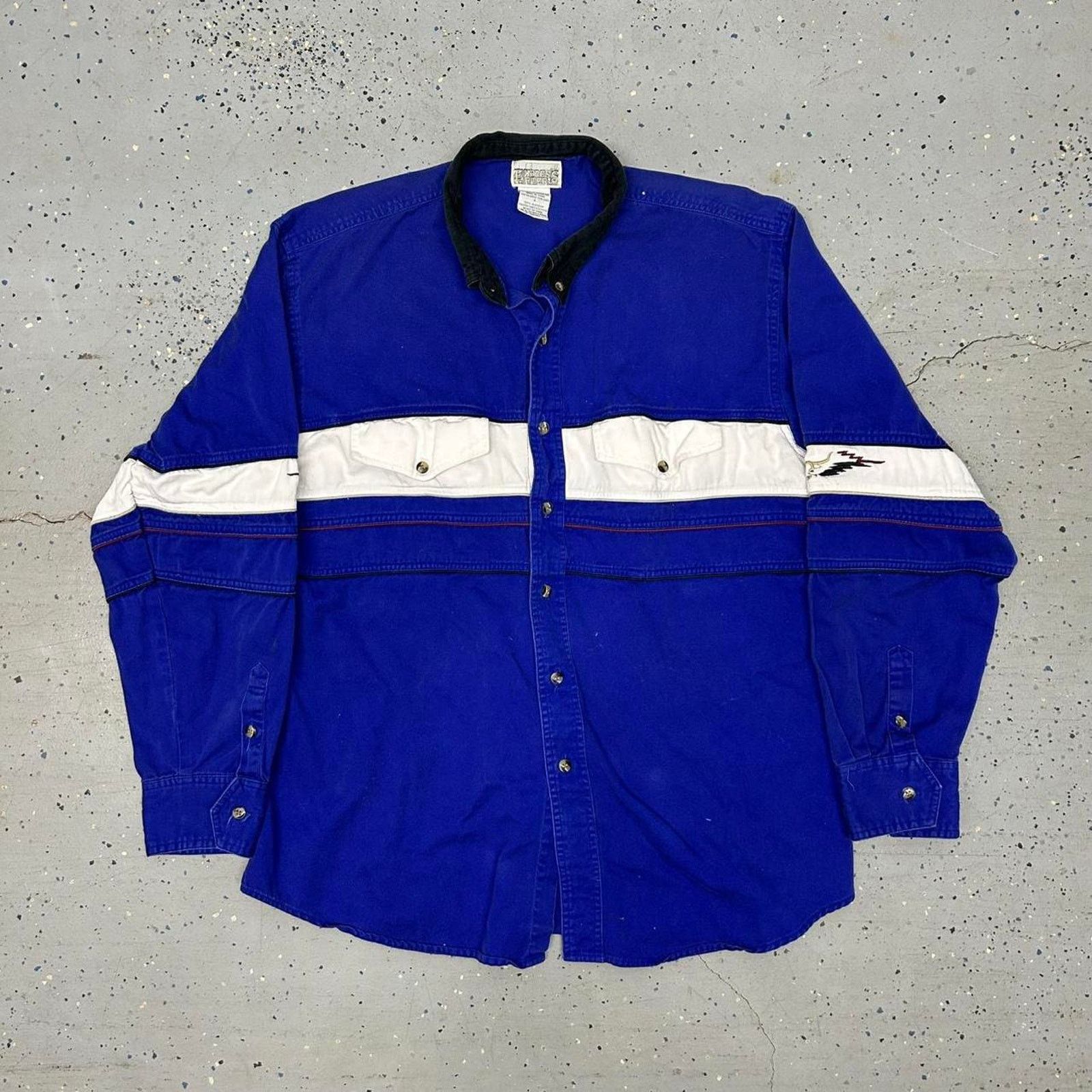 Other VTG Blue multi-coloured Express Riders button-up shirt Size US L / EU 52-54 / 3 - 1 Thumbnail