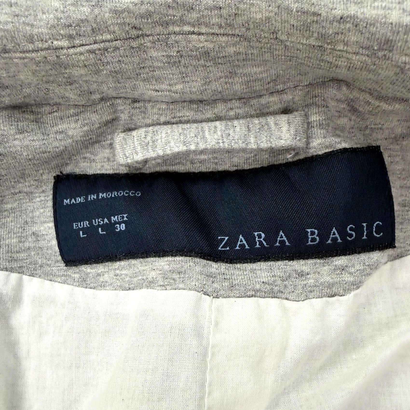 Zara Zara Blazer Womens Large Heather Gray Notch Lapel Single-Breasted Lined Tailored Button Pockets Knit Business Workwear Shirt Jacket Size L / US 10 / IT 46 - 6 Thumbnail
