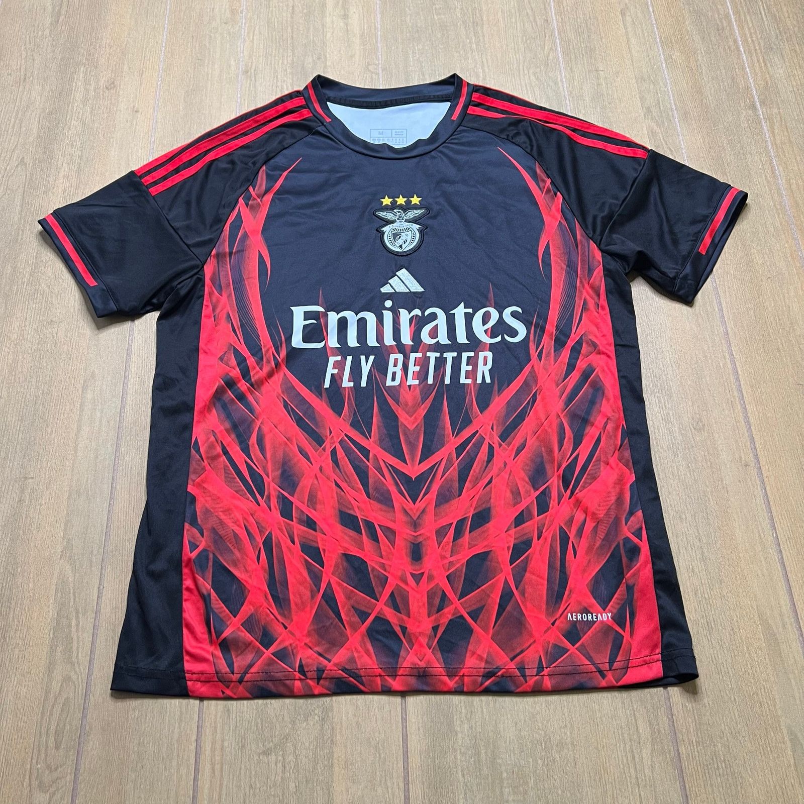 Adidas Adidas SL Benfica Soccer Jersey Black Emirates Fly Better M Size US M / EU 48-50 / 2 - 1 Thumbnail