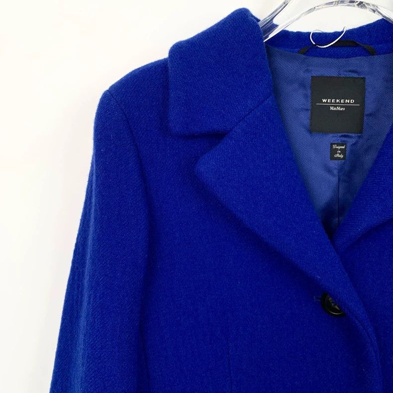 Max Mara Max Mara Dark blue wool lapel single breasted coat Size XS / US 0-2 / IT 36-38 - 3 Thumbnail