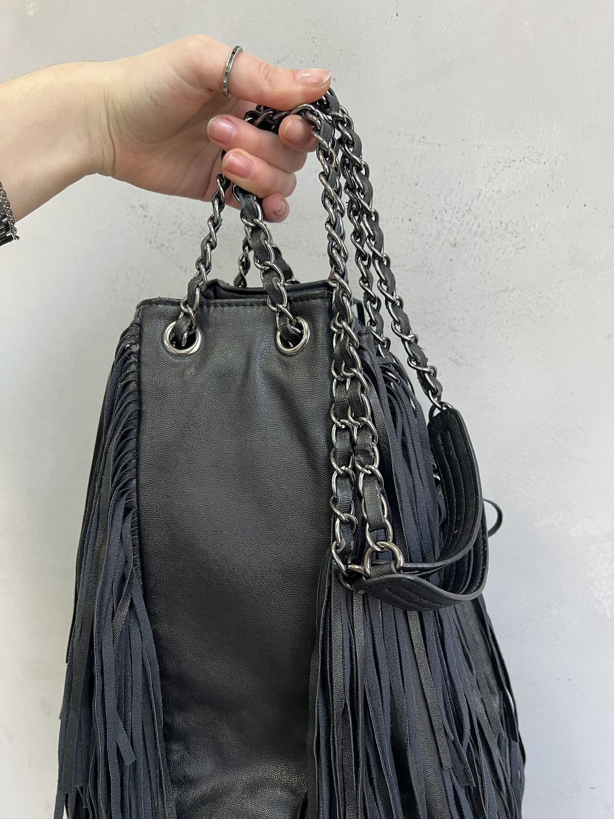 KMRii Gothic avant garde leather shoulder bag y2k style hype Size ONE SIZE - 3 Thumbnail