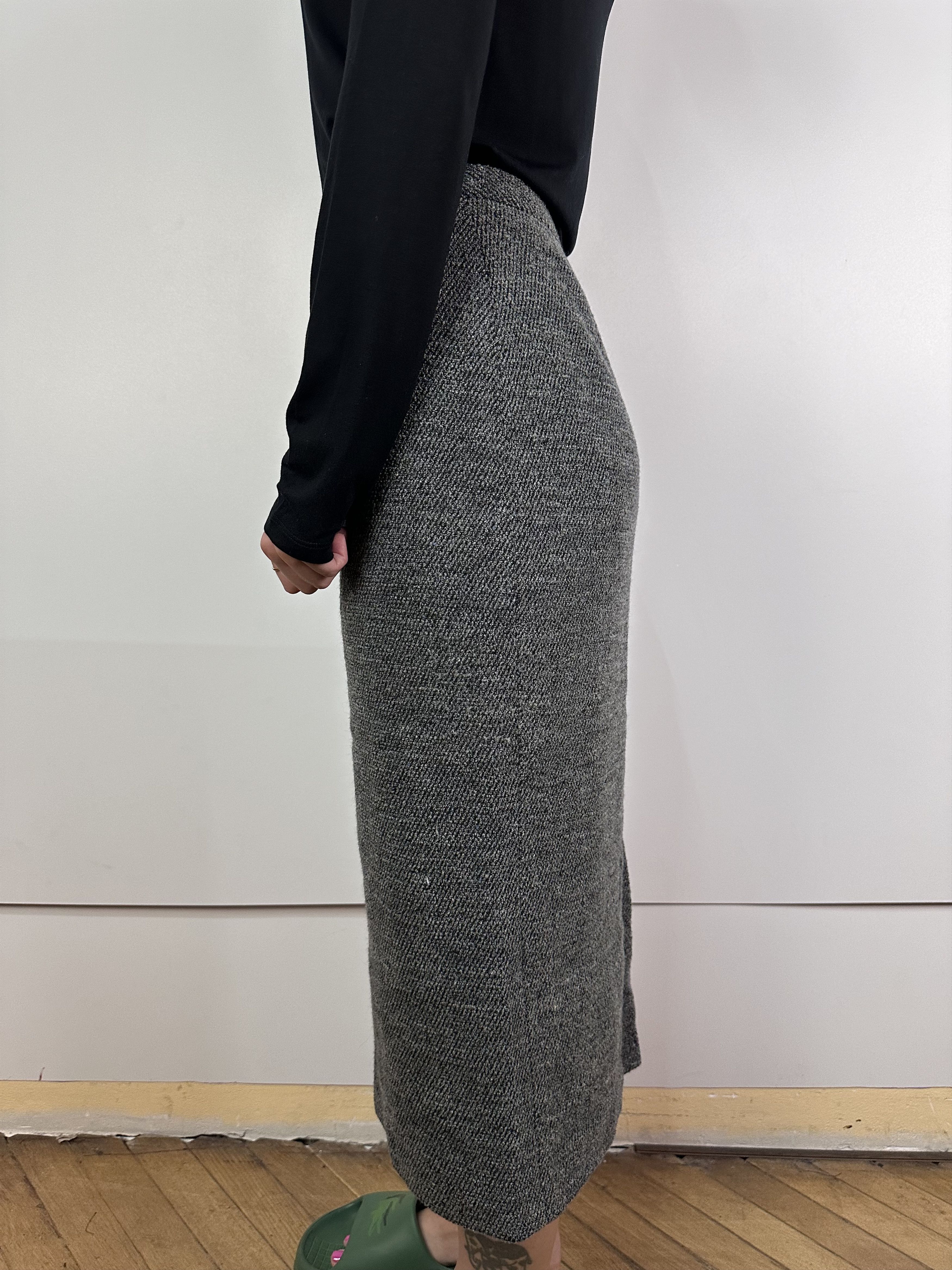 Dolce & Gabbana × Vintage Dolce & Gabbana Women Gray Wool Skirt 44 Size 30" / US 8 / IT 44 - 2 Thumbnail