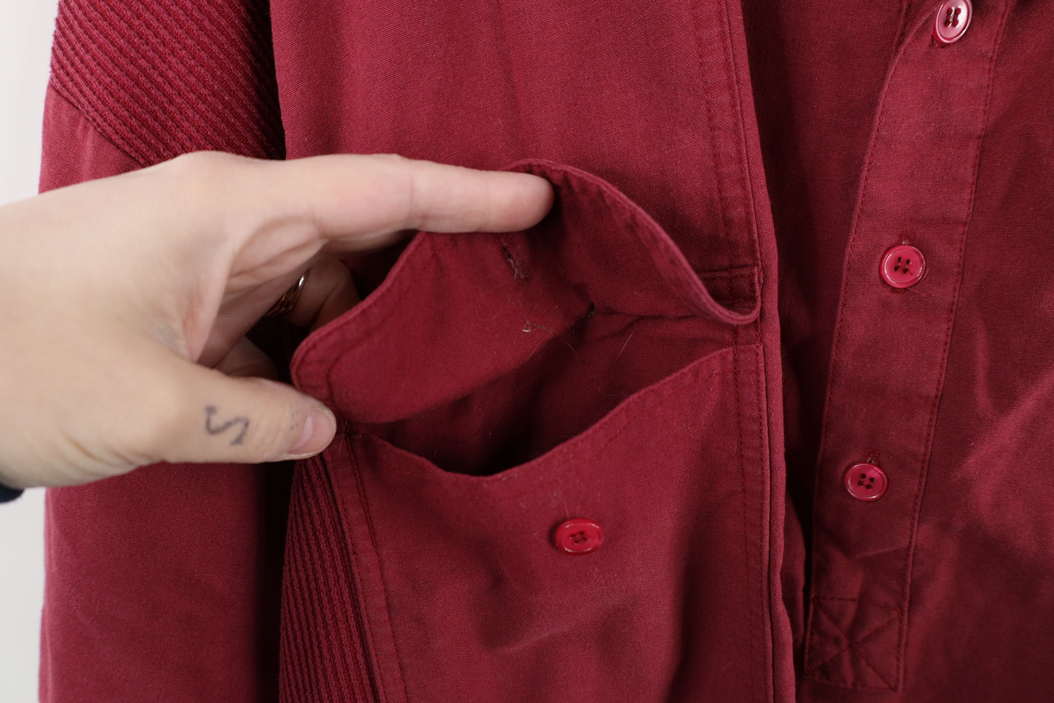 Vintage Vintage 90s Streetwear Pullover Polo Shirt Mafia Mob Red Size US XXL / EU 58 / 5 - 6 Thumbnail