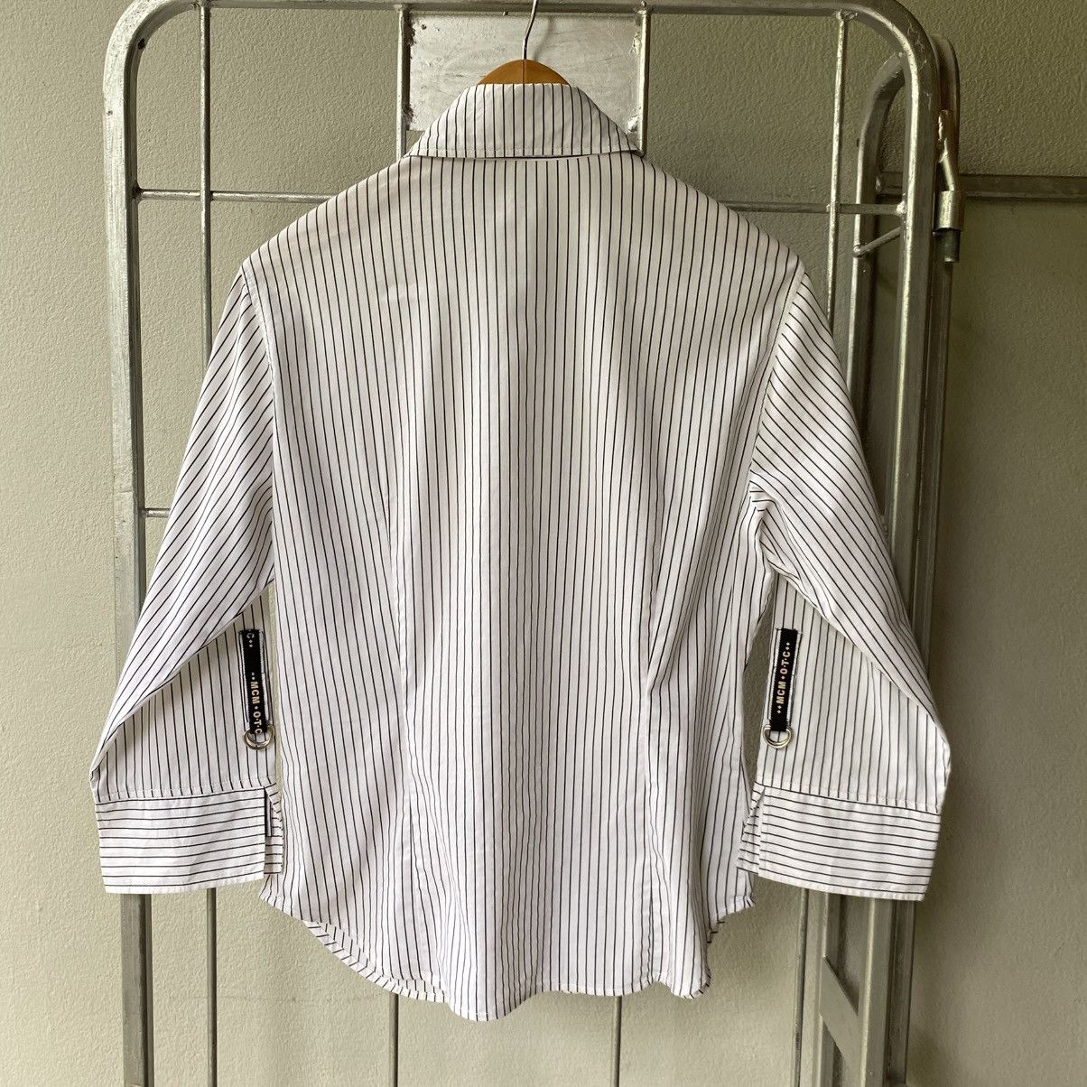 MCM MCM White Black Stripe Shirt Size M / US 6-8 / IT 42-44 - 2 Thumbnail