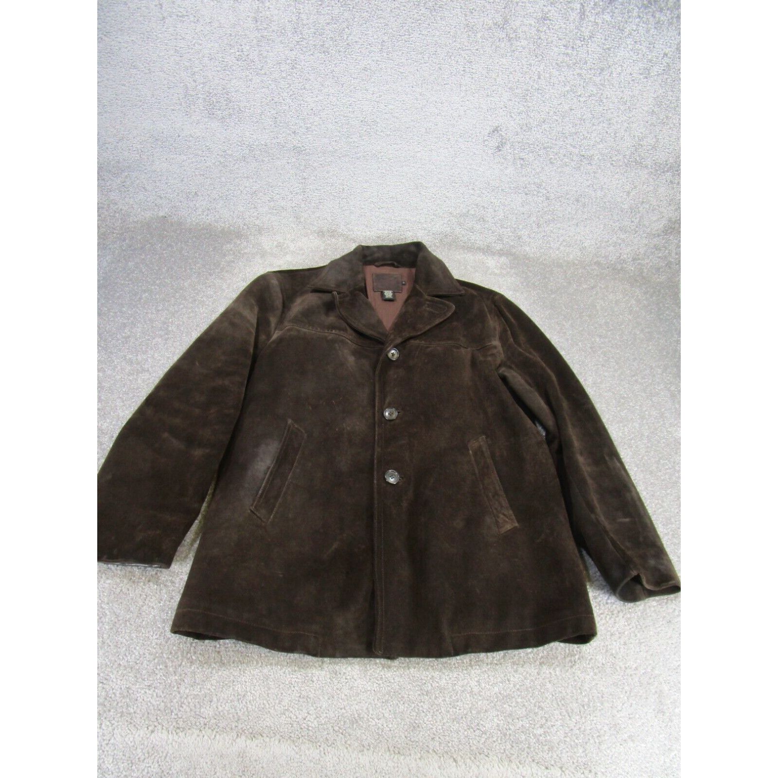 J.Crew J.Crew Jacket Mens Medium Brown Suede Leather Sport Coat 