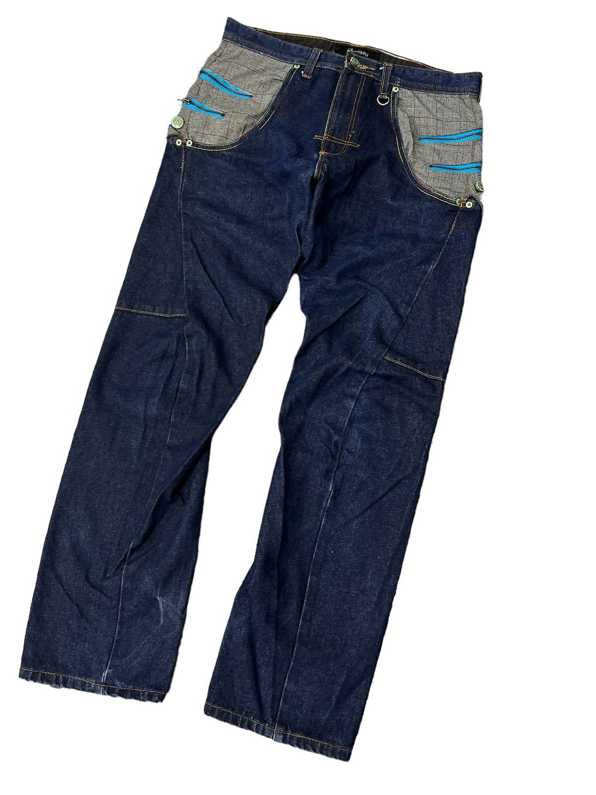 Japanese Brand × Vintage BREATHMINT INDIGO BLUE TWIST DENIM PANT Size US 32 / EU 48 - 7 Thumbnail
