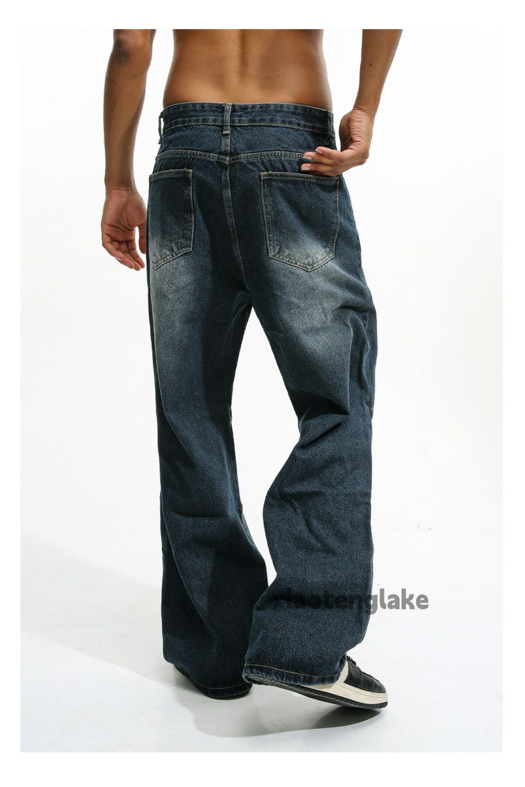 Jean × Vintage washed faded utility skate hiphop loose baggy jeans Size US 32 / EU 48 - 6 Thumbnail