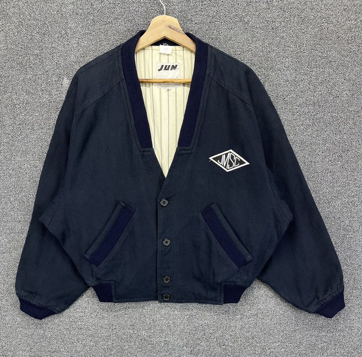 Japanese Brand Vintage Jun Men Wool Cardigan Jacket Size US M / EU 48-50 / 2 - 1 Thumbnail