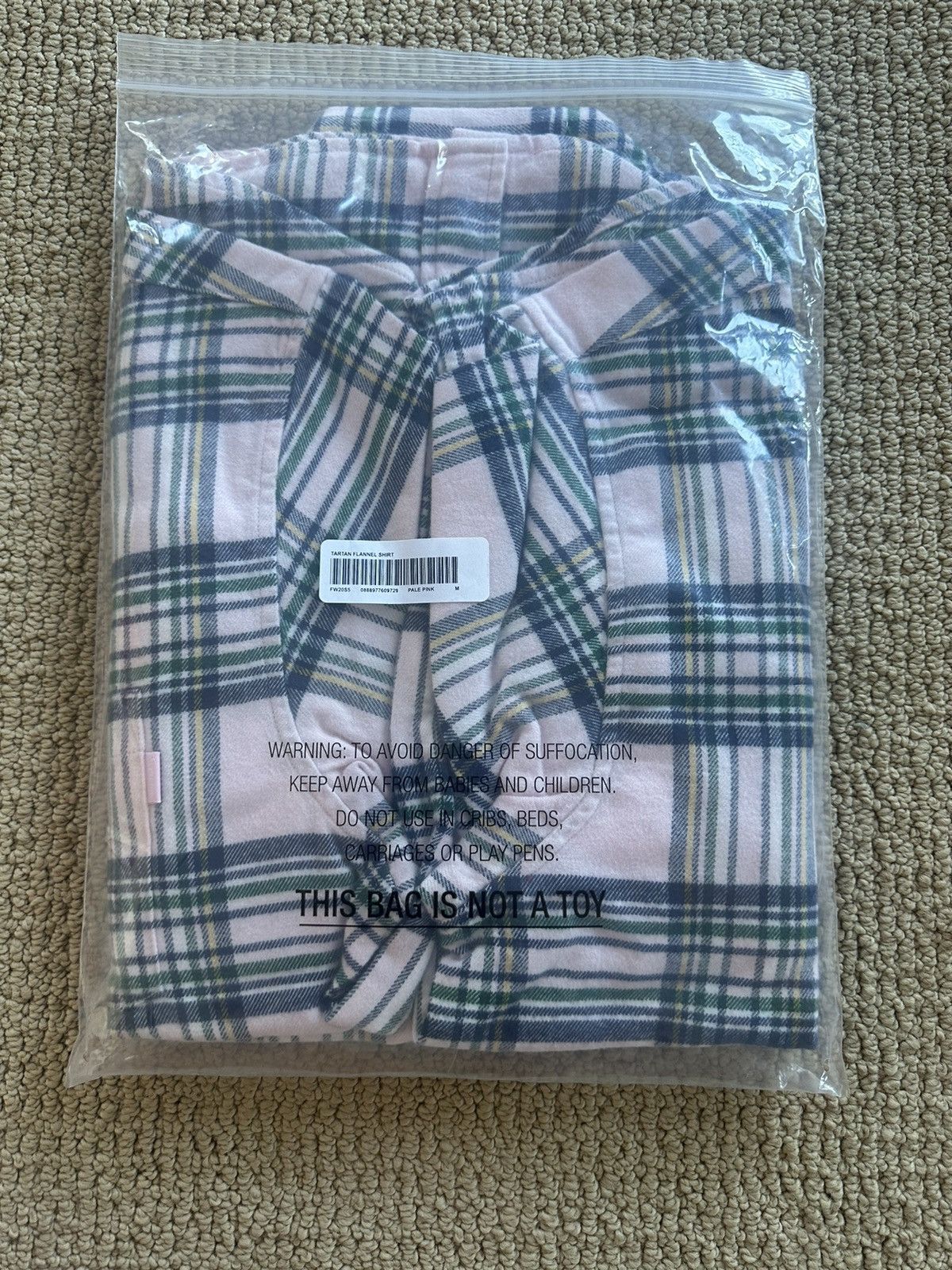 Supreme Supreme Pale Pink Tartan Flannel Shirt Size US M / EU 48-50 / 2 - 2 Thumbnail