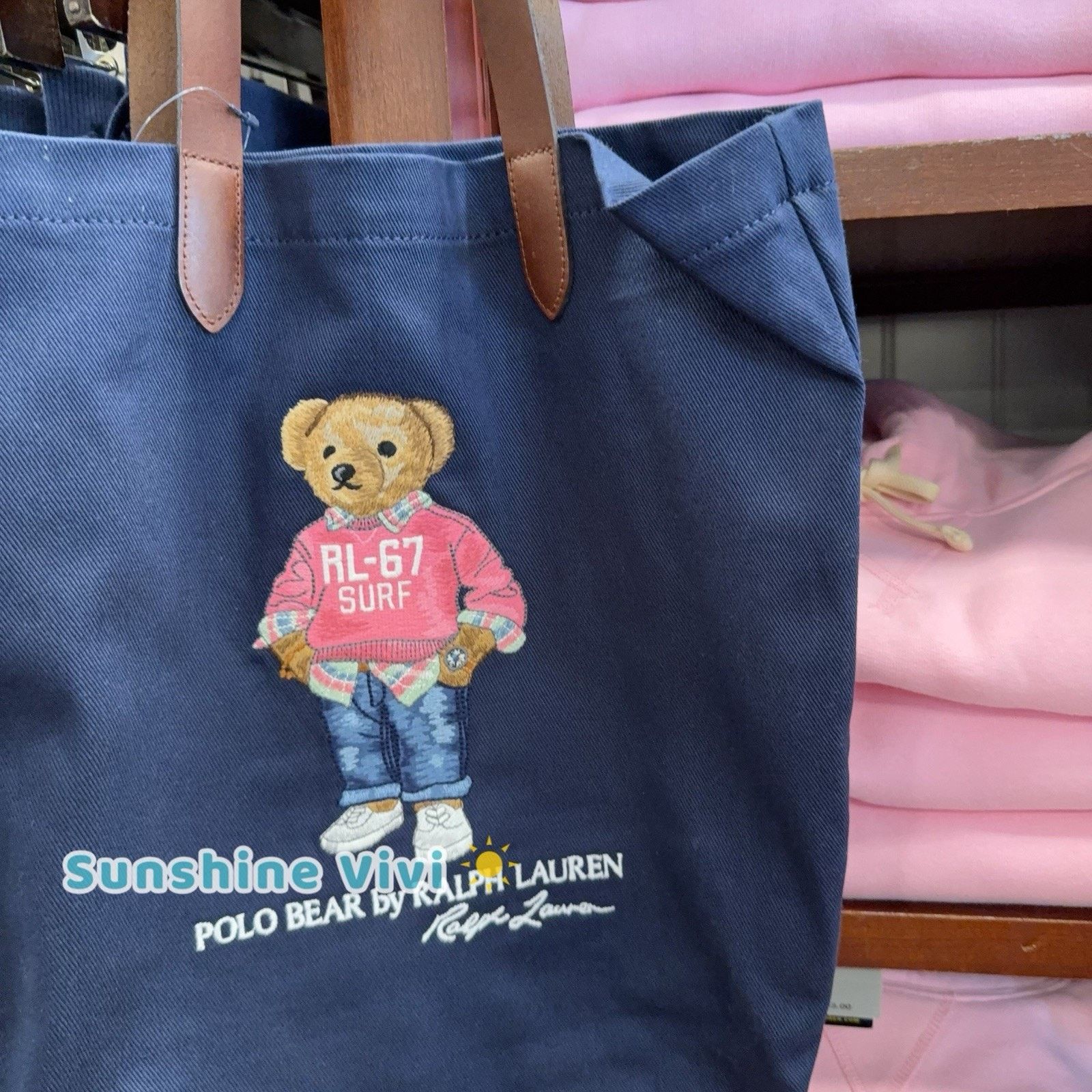 Polo Ralph Lauren NWT Polo Ralph Lauren Embroidered Jacket Bear Tote Bag Navy Size ONE SIZE - 2 Thumbnail