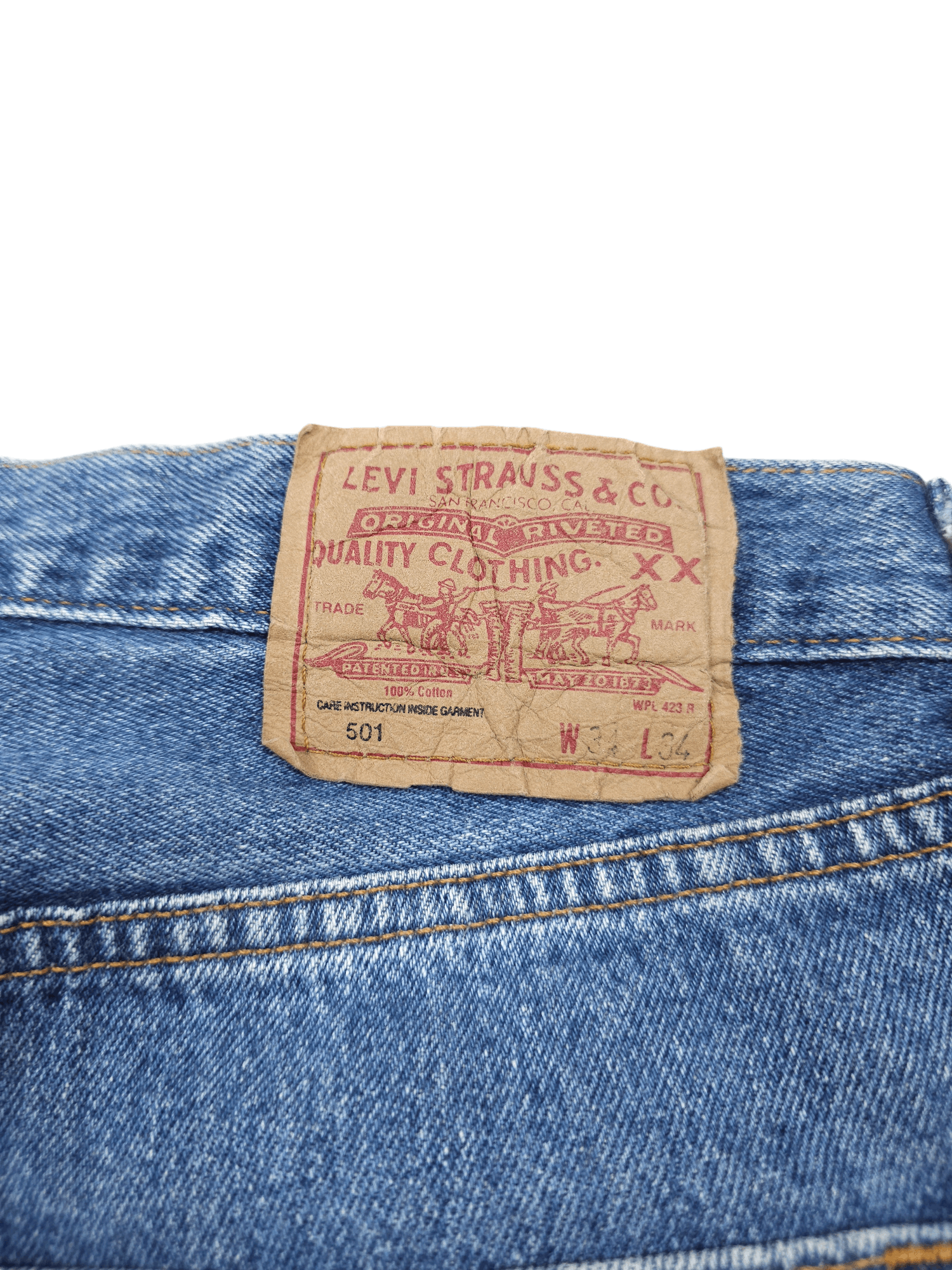 Levi's × Vintage 💎 Size 34/34 Bleached Levi's 501 Straight Regular Y2K Jeans Size US 34 / EU 50 - 10 Thumbnail