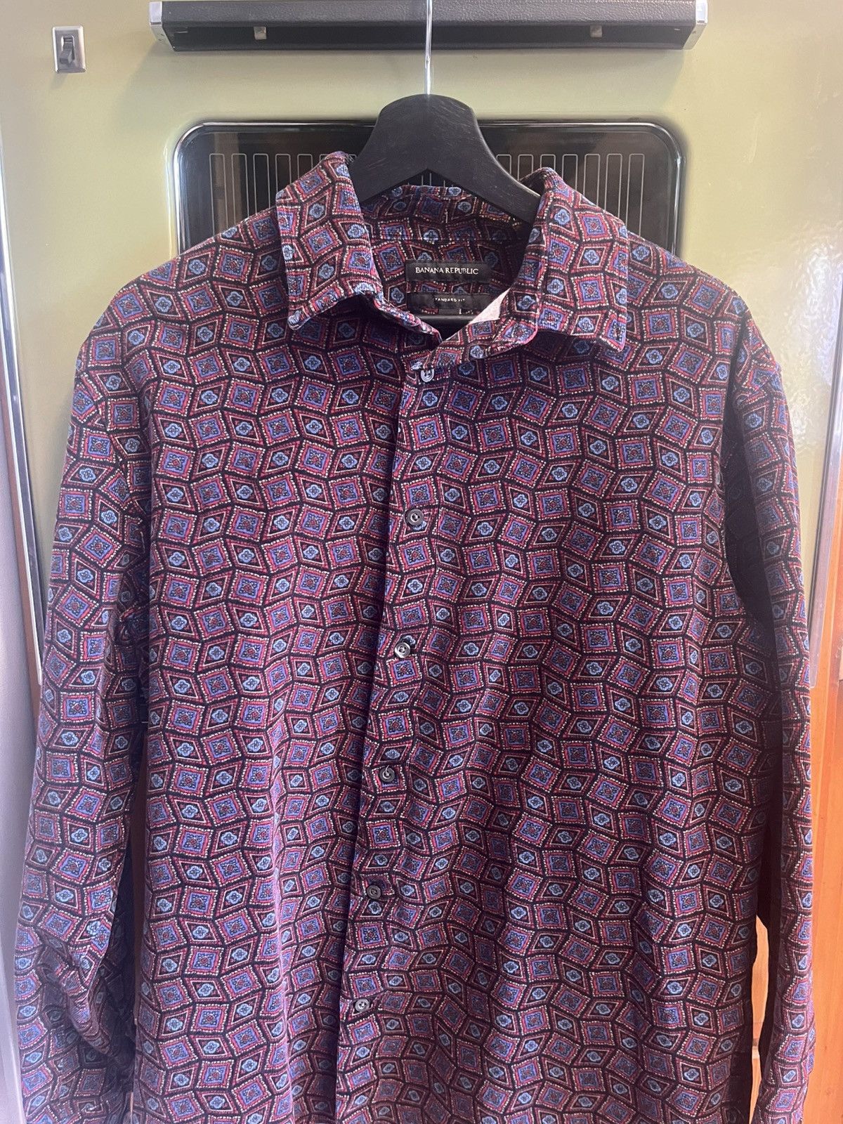 Banana Republic AOP BANANA REPUBLIC LIGHT CORDUROY SHIRT L MADRAS Size US L / EU 52-54 / 3 - 2 Thumbnail