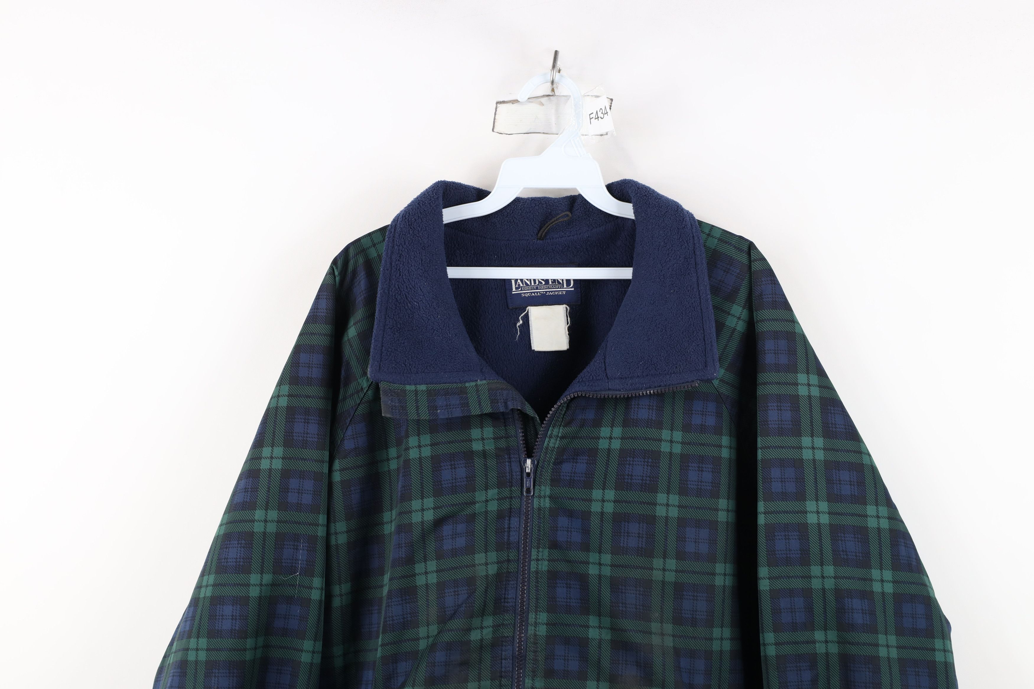 Lands' End Vintage 90s Lands End Lined Squall Bomber Jacket Plaid Size US XXL / EU 58 / 5 - 2 Thumbnail