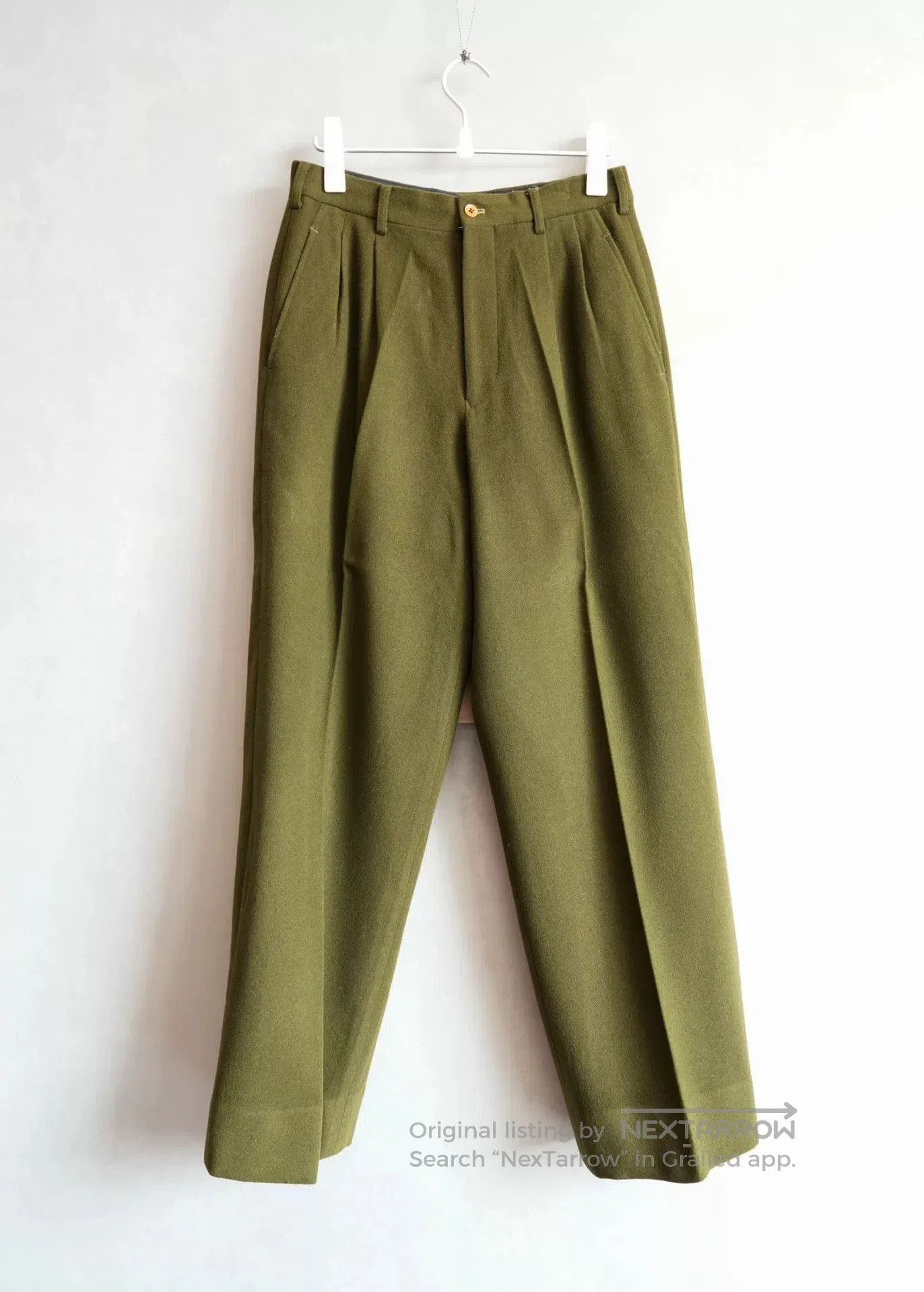Yohji Yamamoto Yohji Yamamoto Green Trousers. Size US 26 / EU 42 - 1 Thumbnail