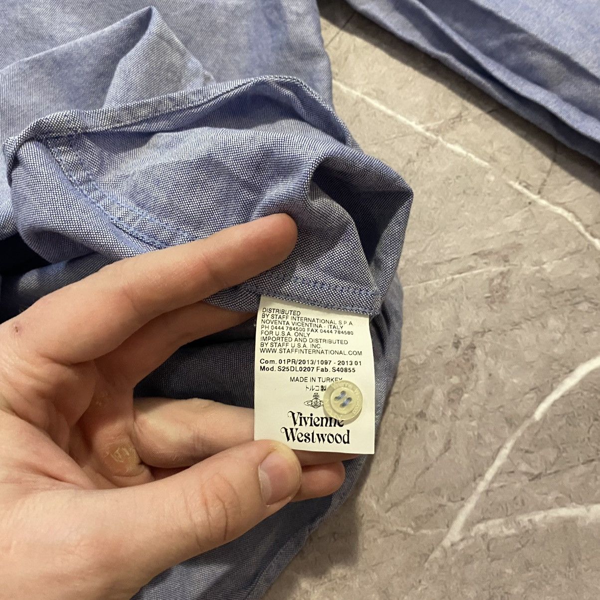 Vivienne Westwood VIVIENNE WESTWOOD BLUE SHIRT SMALL LOGO Size US M / EU 48-50 / 2 - 9 Thumbnail
